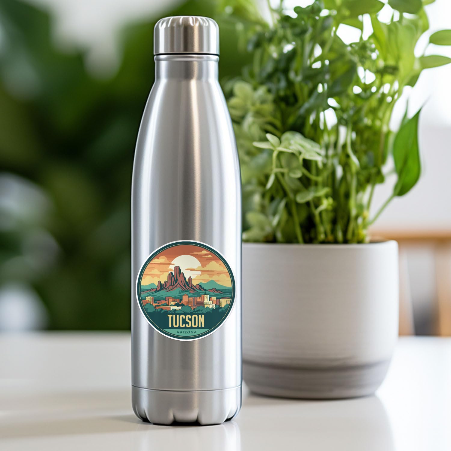 Tucson City Sticker - Waterproof Vinyl Decal for Car Bumper, Laptop, Water Bottle, Wall, and Window, Size - 3'' Longer Side