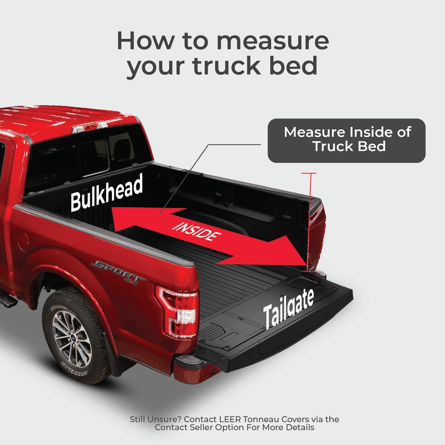 Leer Folditup | Fits 2014-2018 Gm Chevy Silverado/Gmc Sierra 1500 With 68 Bed | Hard, Quad-Folding, Low Profile Tonneau Cover