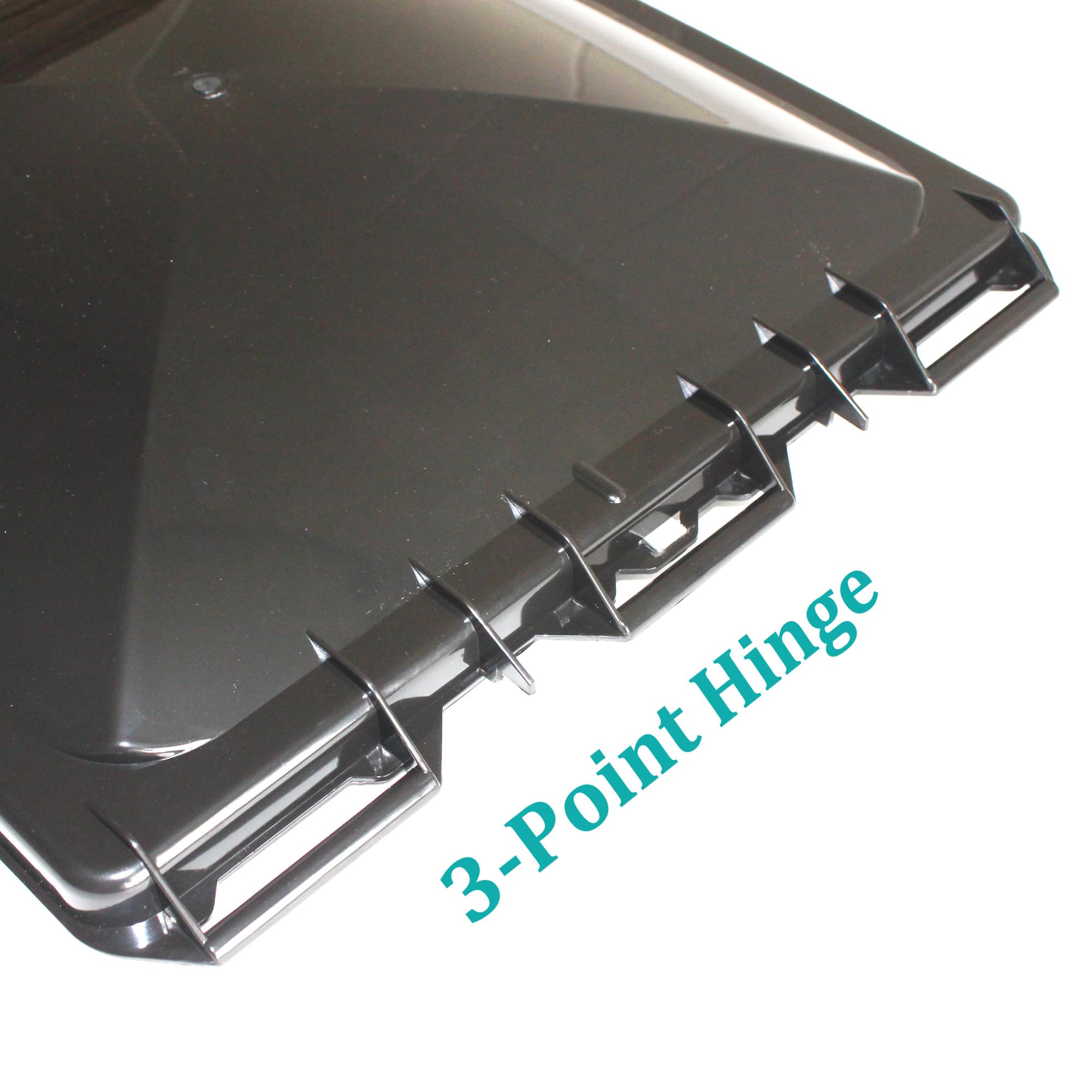X-Haibei Rv Roof Vent Cover 13 X 14 X 2 Inch Vent Lid Universal Replacement For Camper Trailer, Black, Polypropylene