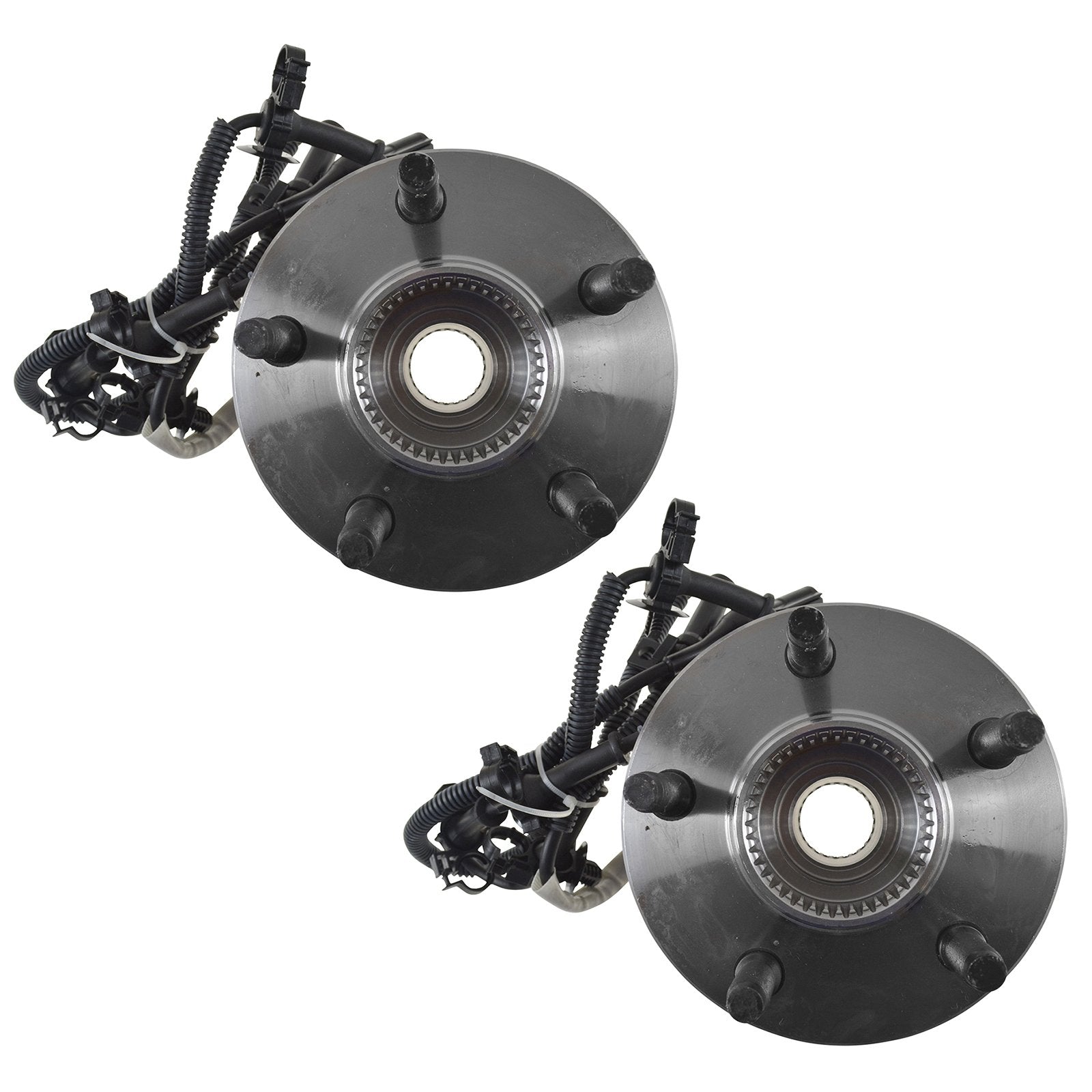 TRQ Front Wheel Hub Bearings Assembly Set for 1998-2000 Ford Ranger & Mazda B4000, Steel, Model BHA53330