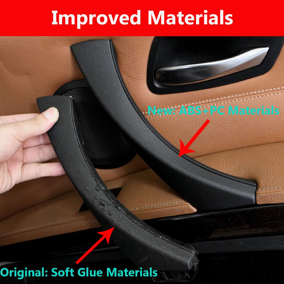 Ttcr-Ii Compatible With Bmw 3 Series Door Handle Covers 2006-2012, Completed Part 2 Pcs For E90 E91 Door Pull Handles Replacemen