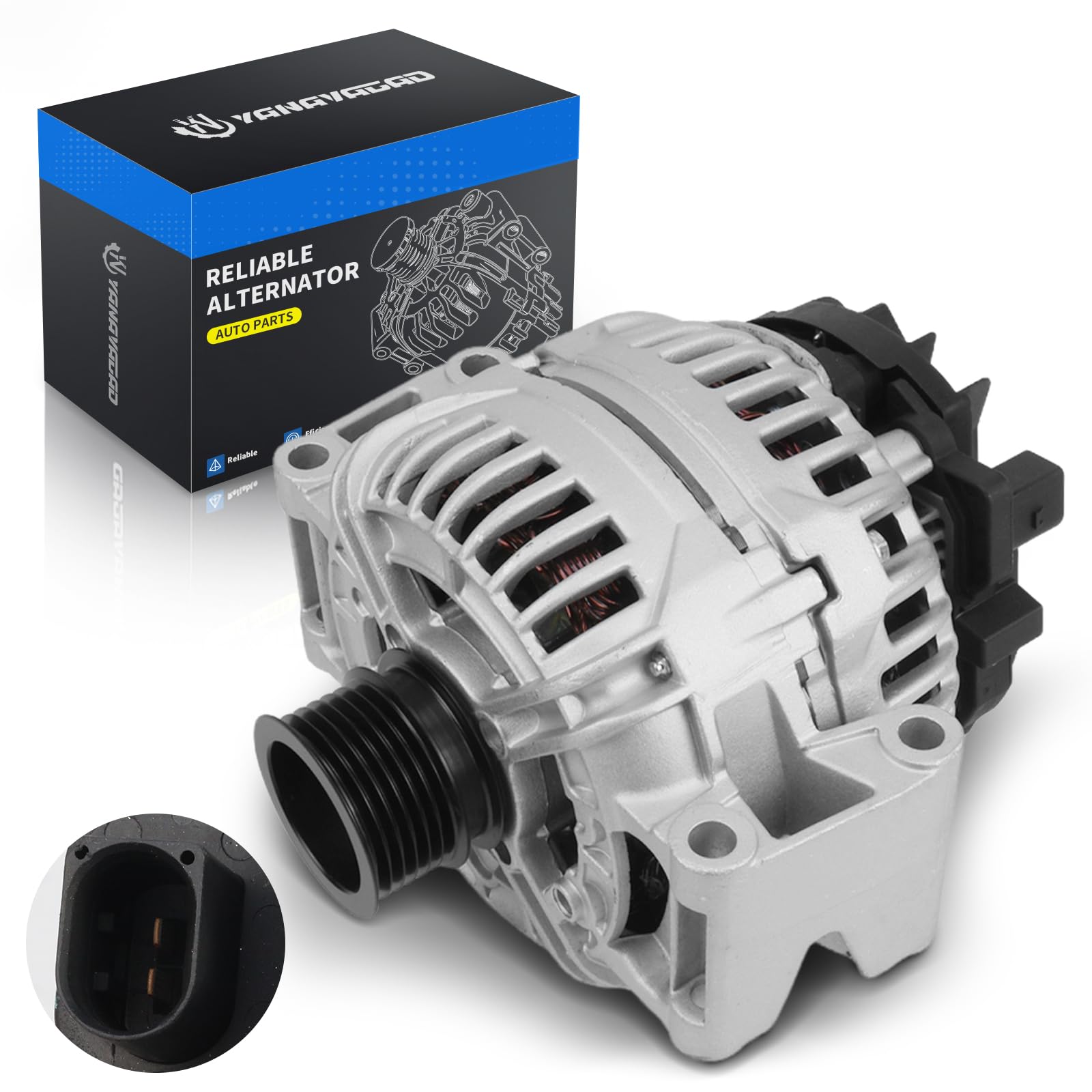 YINAVAGAD Alternator for Mercedes Benz C300 V6 3.0L 2009 2010 2011 2012, GLK300 GLK350 V6 3.0L 3.5L 2010 2011 2012, Replace 0009