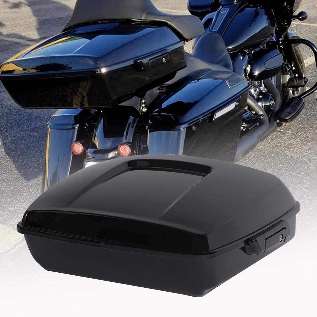 XMT-MOTO 10.7'' Chopped Tour Pack Luggage fits for Harley Davidson Road King, Road Glide, Street Glide, Electra Glide Standard,