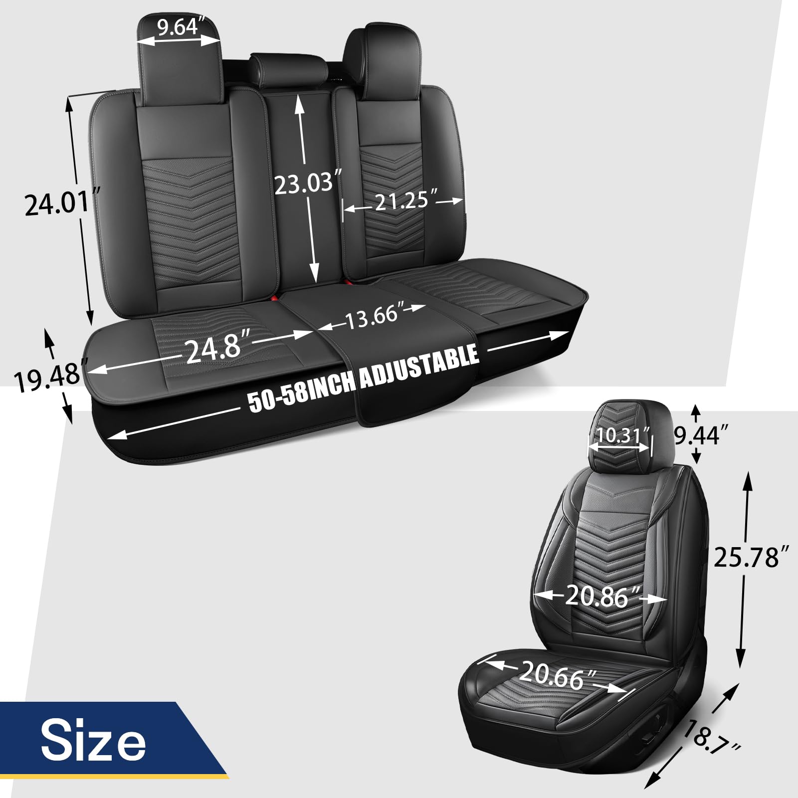 Hchengkikz Seat Covers,Breathable Car Seat Covers Front Seats,Waterproof Car Seat Covers,Universal Anti-Slip Car Seat Protector