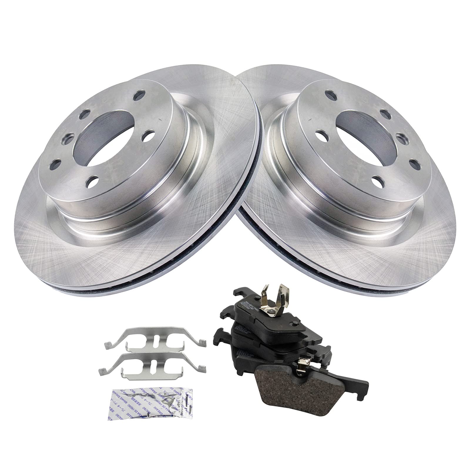 Trq Rear Brake Pad & Rotor Kit Brake Pads Brake Rotor Ceramic Compatible With 2014-2016 Bmw 228I 2015-2016 228I Xdrive 2013-2016