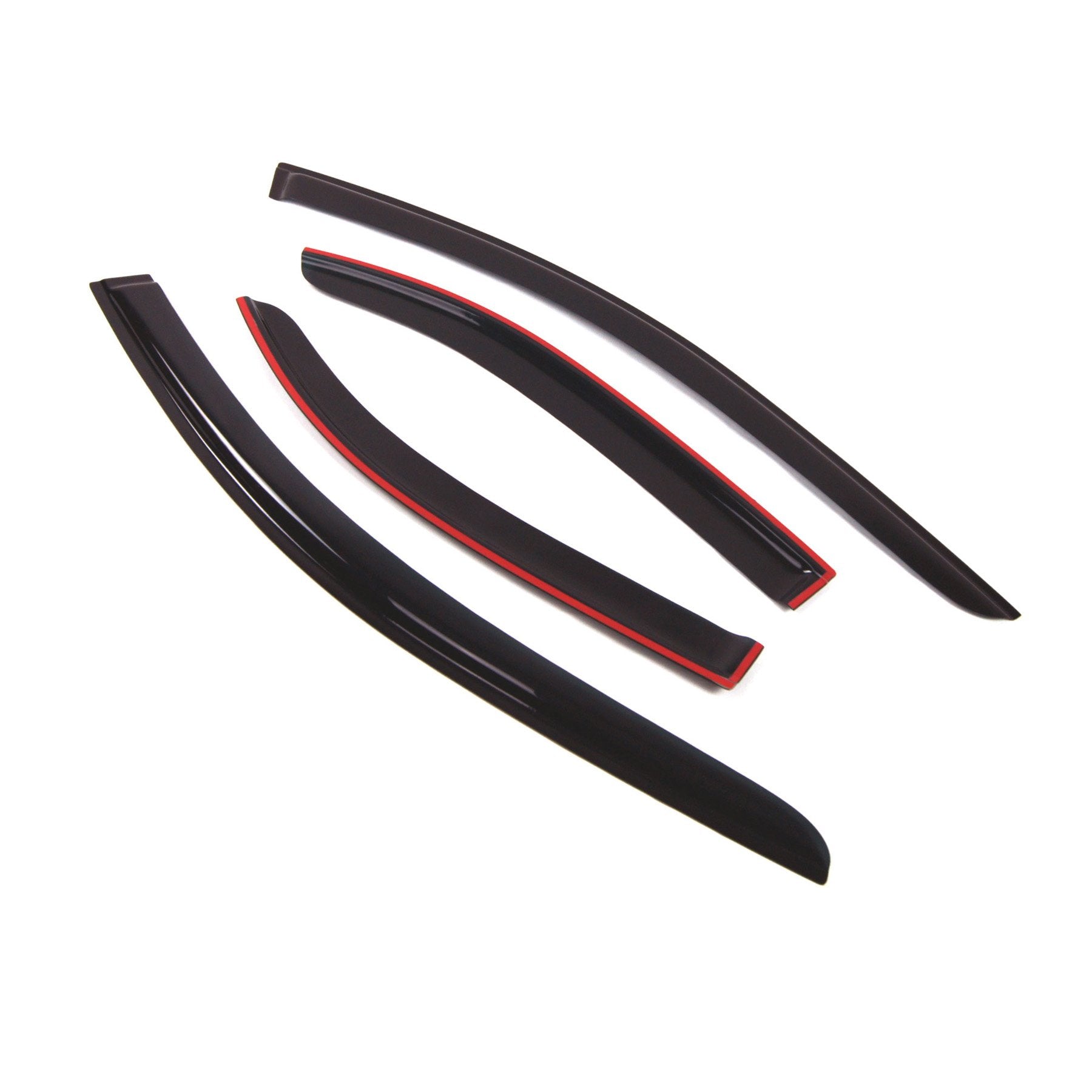 Tuningpros Window Visor Compatible With 2009-2014 Acura Tsx, Dgwv2-006-2 Outside Mount Deflector Rain Guard Dark Smoke, 4 Pcs Se