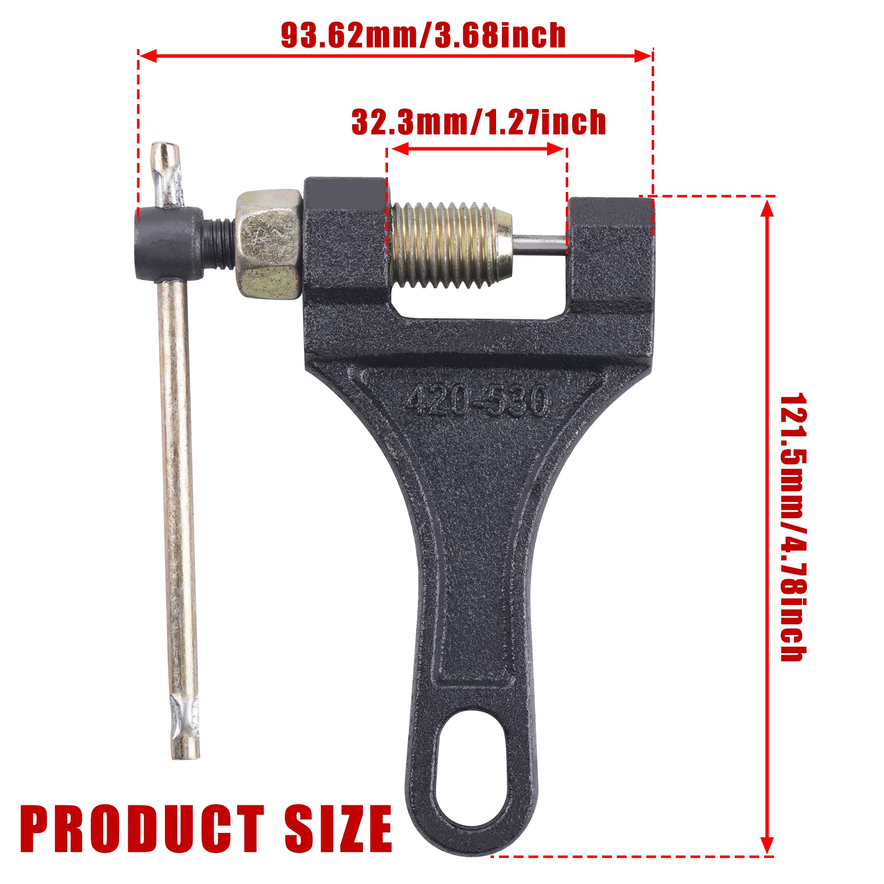 CNCMOTOK Chain Breaker Tool for Motorcycle ATV Quad Go Kart Dirt Pit Bike Scooter Bicycle Tractor Chain Break # 420, 428, 520, 5