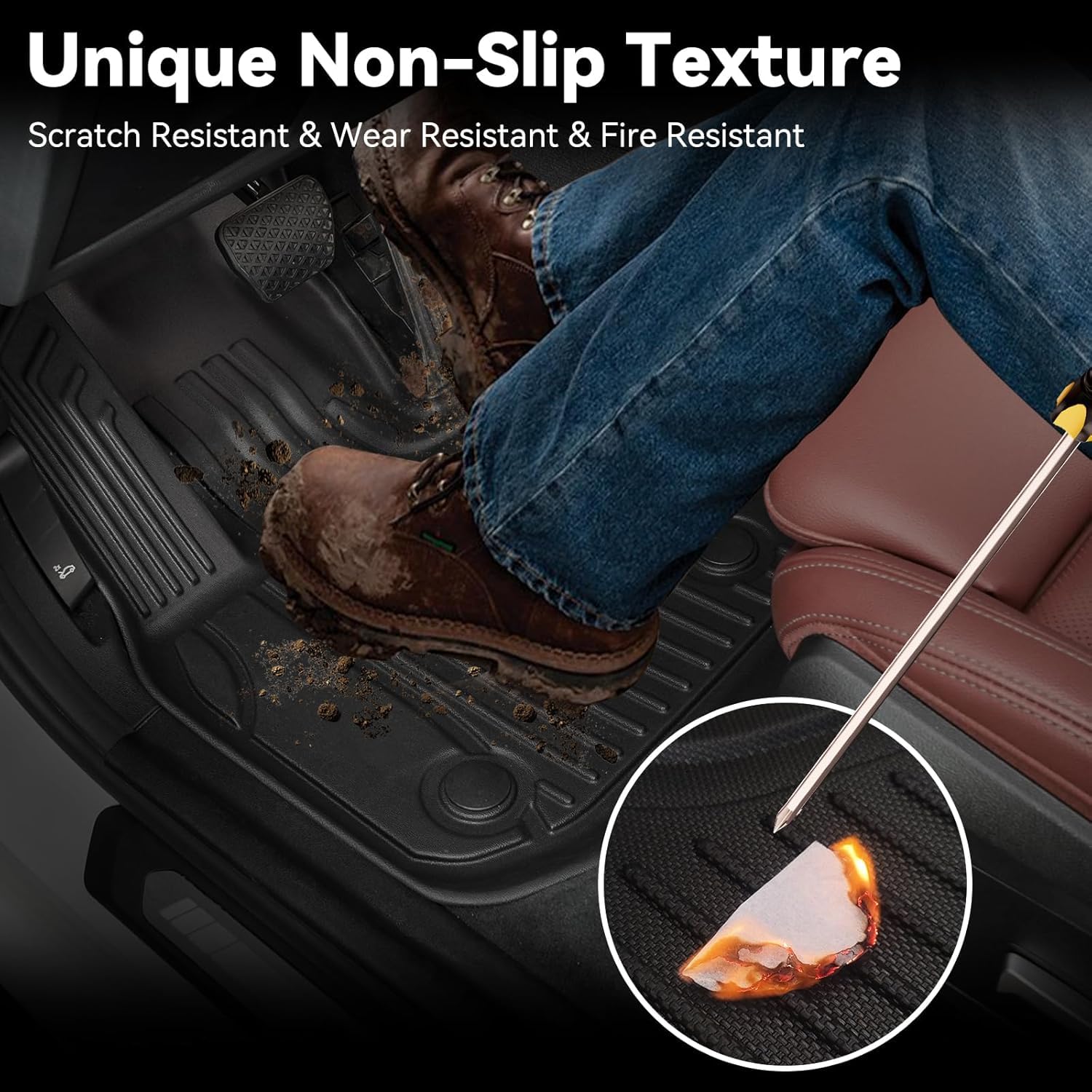 Aomsazto Floor Mats And Cargo Mat Backrest Mat Compatible With Toyota Land Cruiser & Lexus Gx550 2024 2025 - All Weather Tpe Wat