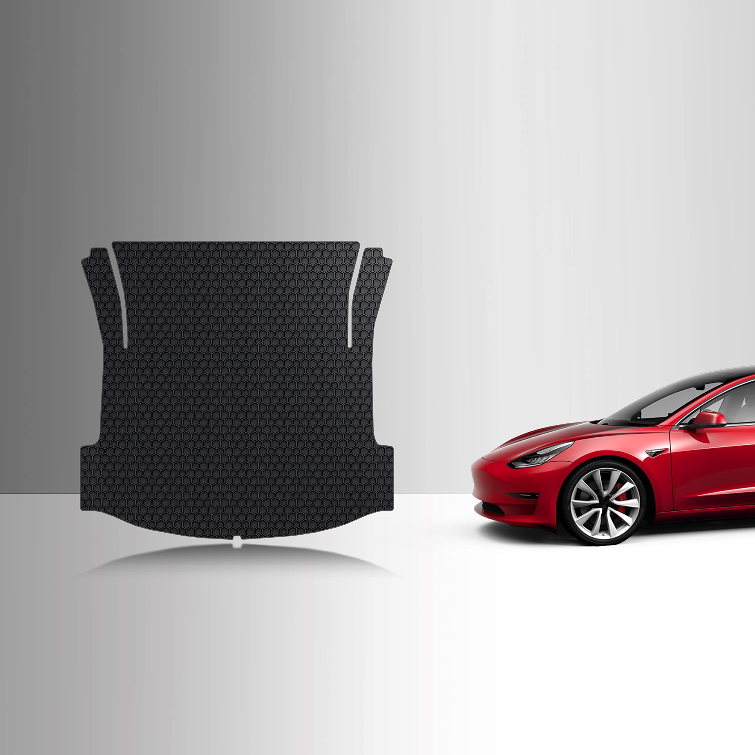 Toughpro Cargo/Trunk Mats Accessories For Tesla Model 3 Highland All Weather Heavy Duty (Made In Usa) Black Rubber 2024 2025
