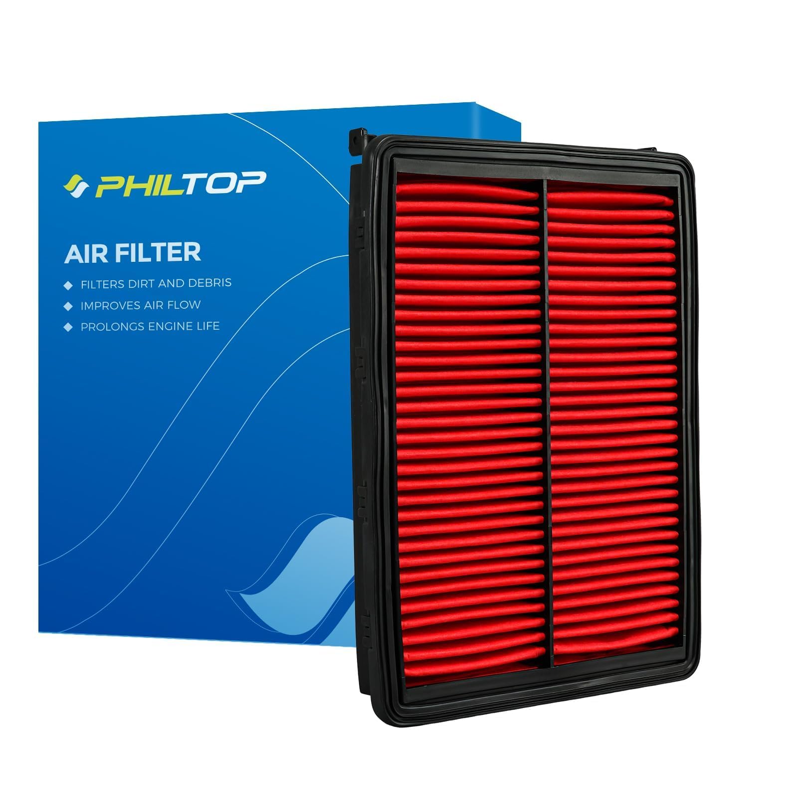 Philtop Upgraded Engine Air Filter Ca11943 Replacement For Hyundai Santa Fe 2019-2020, Palisade, Santa Fe Sport & Kia Sedona 201