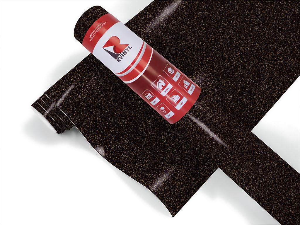 3M 2080 Series Sp242 Satin Gold Dust Black - 5Ft X 6Ft - Dual Cast Car Wrap Vinyl Film - Controltac Air Release Adhesives - Bubb