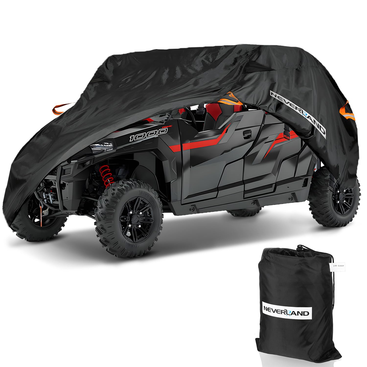 NEVERLAND UTV Cover Heavy Waterproof Denier Oxford Cloth for Polaris RZR Yamaha Can-Am Defender Kawasaki Ranger Cover 4-6 Passen