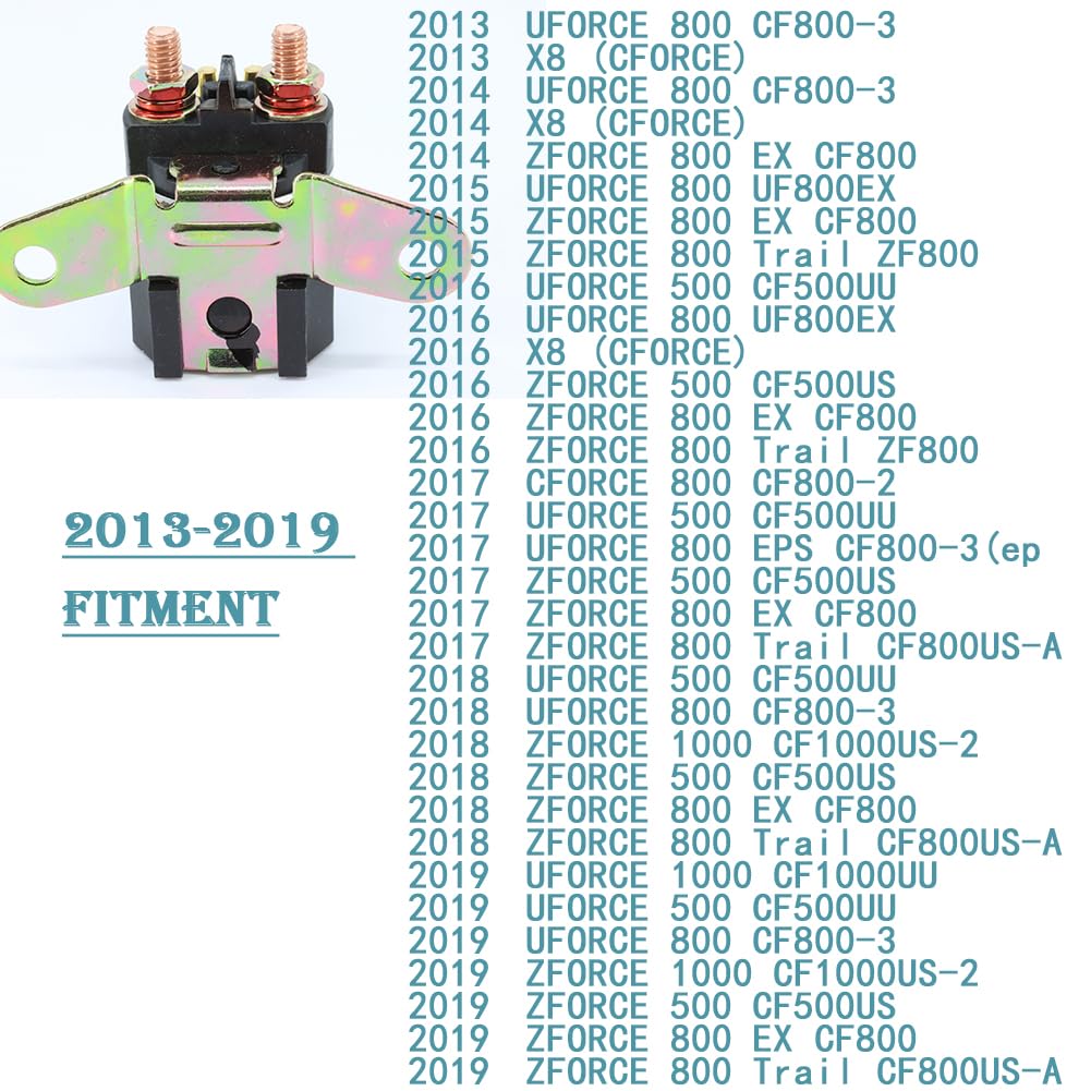 QYMOTO CFMOTO Starter Solenoid Relay for UFORCE 600/1000, ZFORCE 950/800, OEM 5270-150500 (2013-2023
