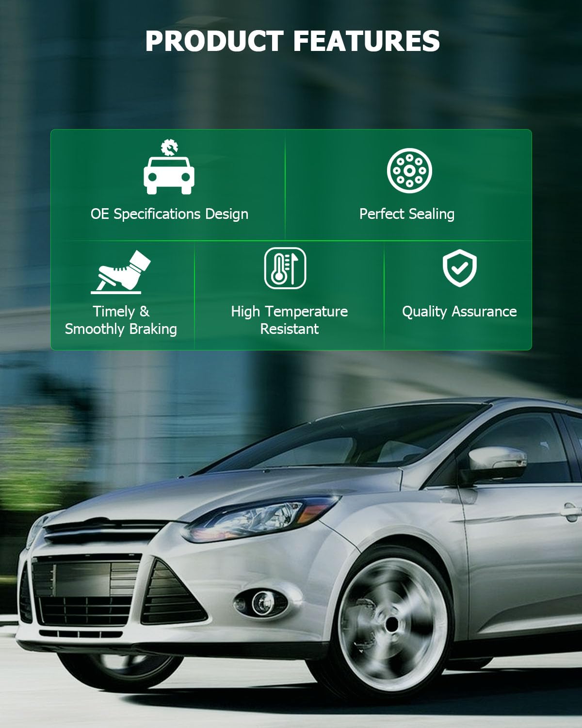 Scitoo 19B6455 Rear Left Disc Brake Caliper Assembly W/Bracket For Hyundai For Elantra 2011-2016,For Hyundai For Elantra Coupe 2