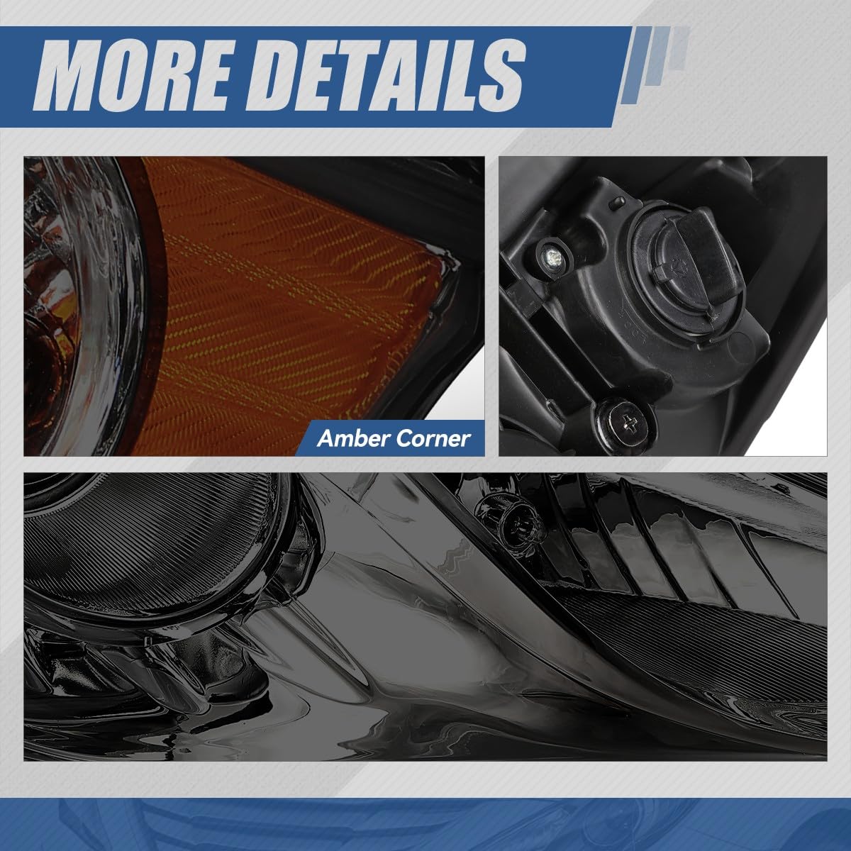 Auto Dynasty Headlights Assembly Compatible With 2011 2012 2013 2014 Sonata, Driver And Passenger Side Halogen Headlamps Replace