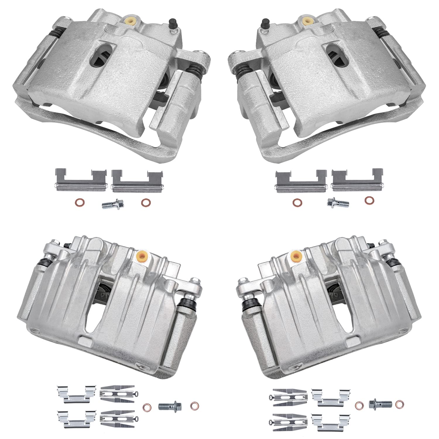 Detroit Axle - 4pc Brake Calipers for Chevrolet GMC Sierra Silverado Suburban Avalanche Yukon XL 1500 Tahoe Cadillac Escalade ES