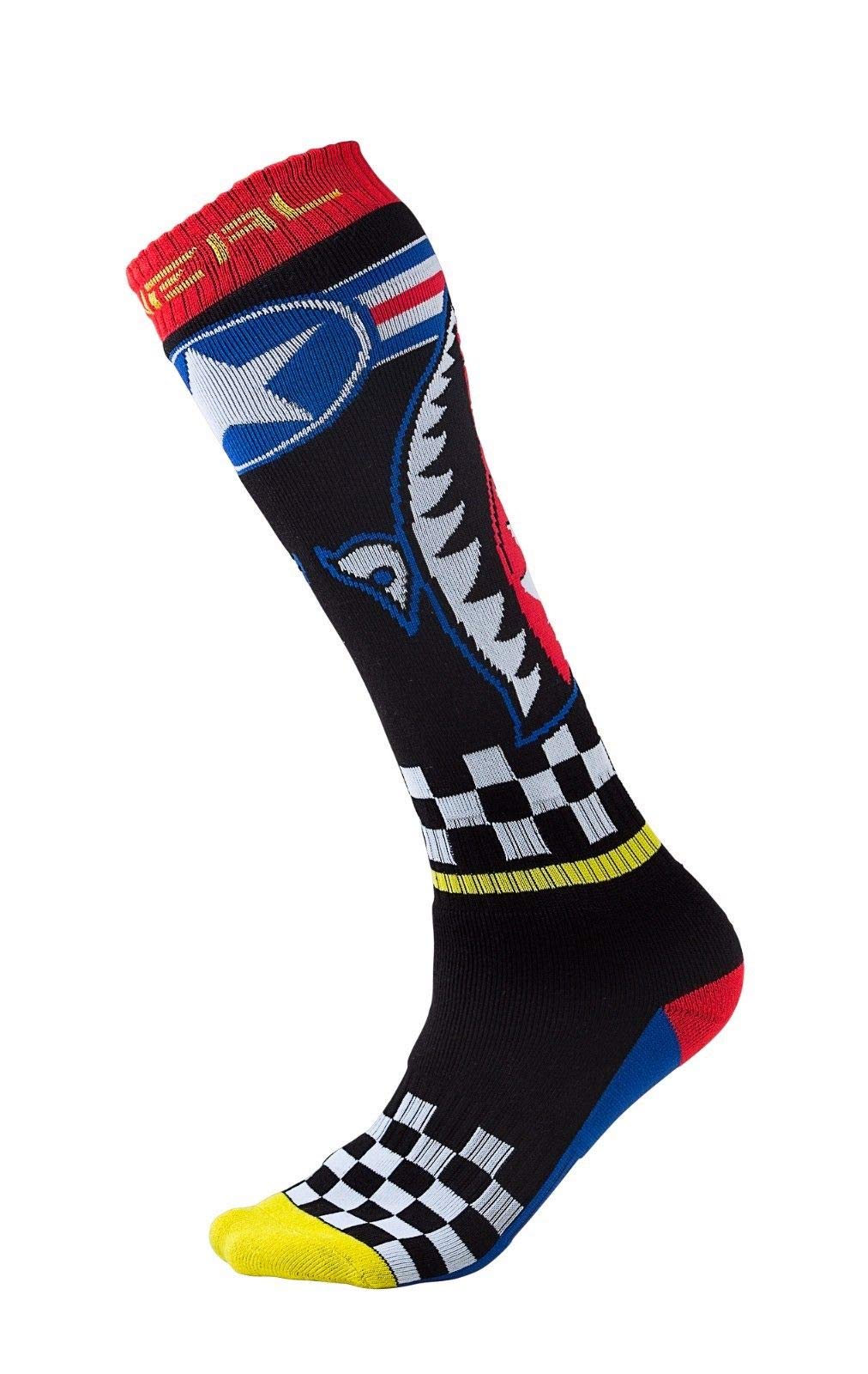 O'Neal 0356-734 Pro Mx Wingman Socks (Black/Red/Blue,One Size)