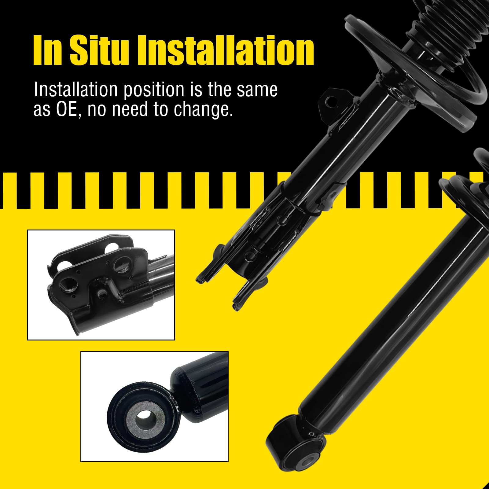 Front Pair Complete Strut Spring Assembly Compatible for 2004-2006 Sentra Base Model-S - 172105 172106