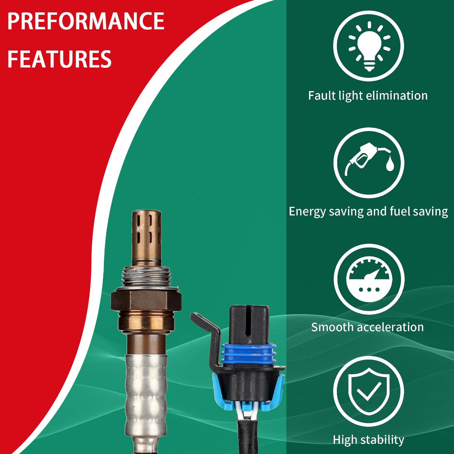 Necatuo 234-4337 Downstream O2 Oxygen Sensor Heated Air Fuel Ratio Compatible With Chevrolet Impala Colorado Gmc Canyon Buick Ce