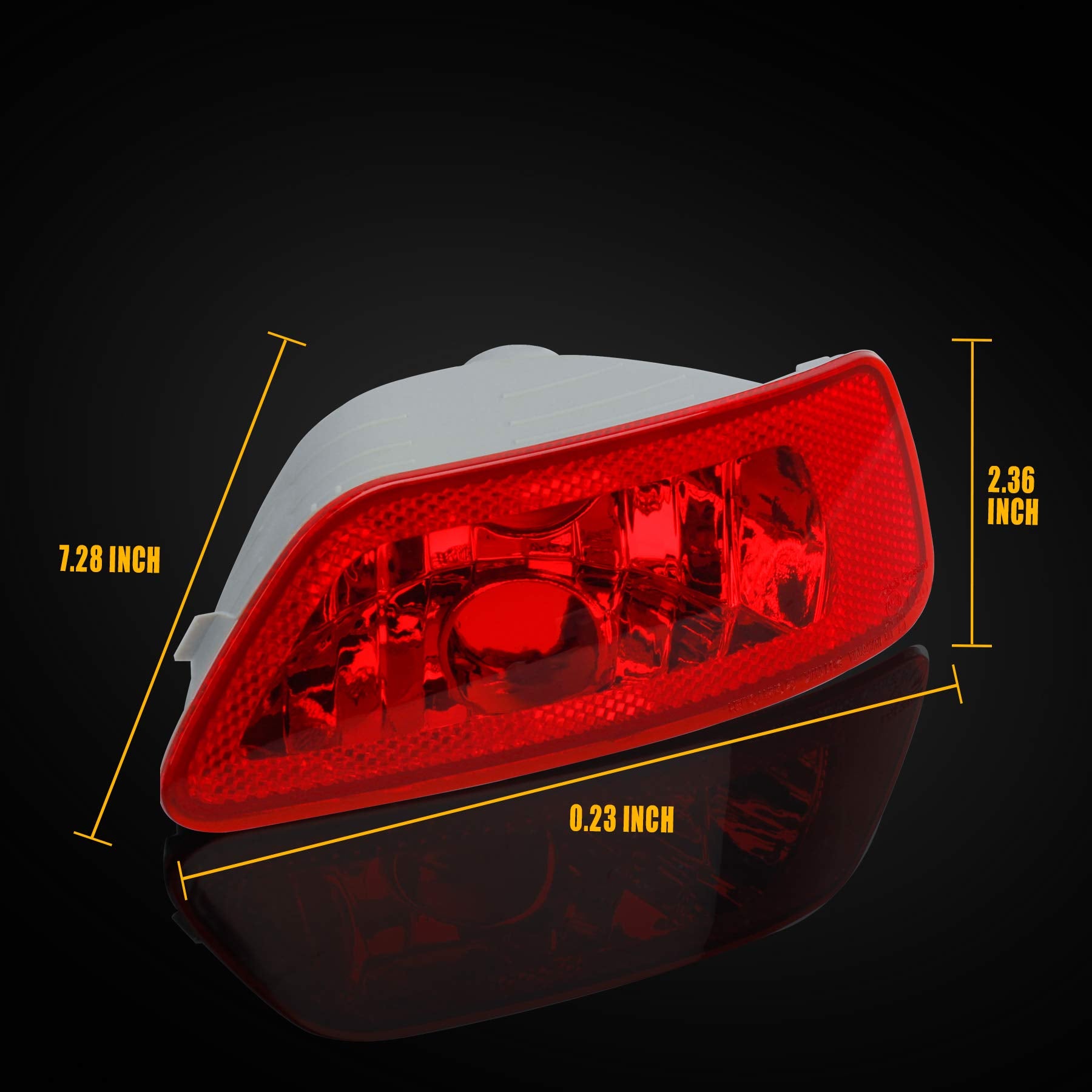 Hercoo Bumper Reflector Lights Lens Rear Right Fog Lamp Cover Compatible With Jeep Compass Grand Cherokee 2011 To 2017, Dodge Jo