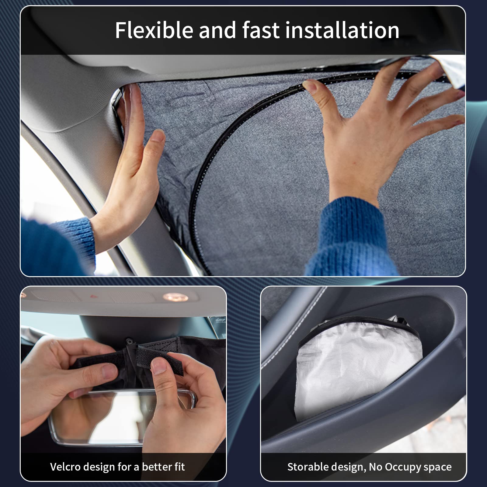 For Toyota Corolla 2023 Windshield Sun Shade, Front Sunshade For 2022 Corolla Prius Yaris Sienna Toyota C-Hr 2018-2024 Vehicle S