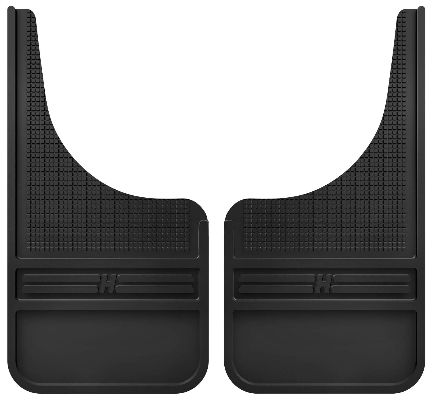 Husky Liners Universal Muddog Mud Flaps | Rubber Front Mud Flaps - 12'' w/o Weight - Black | 55000