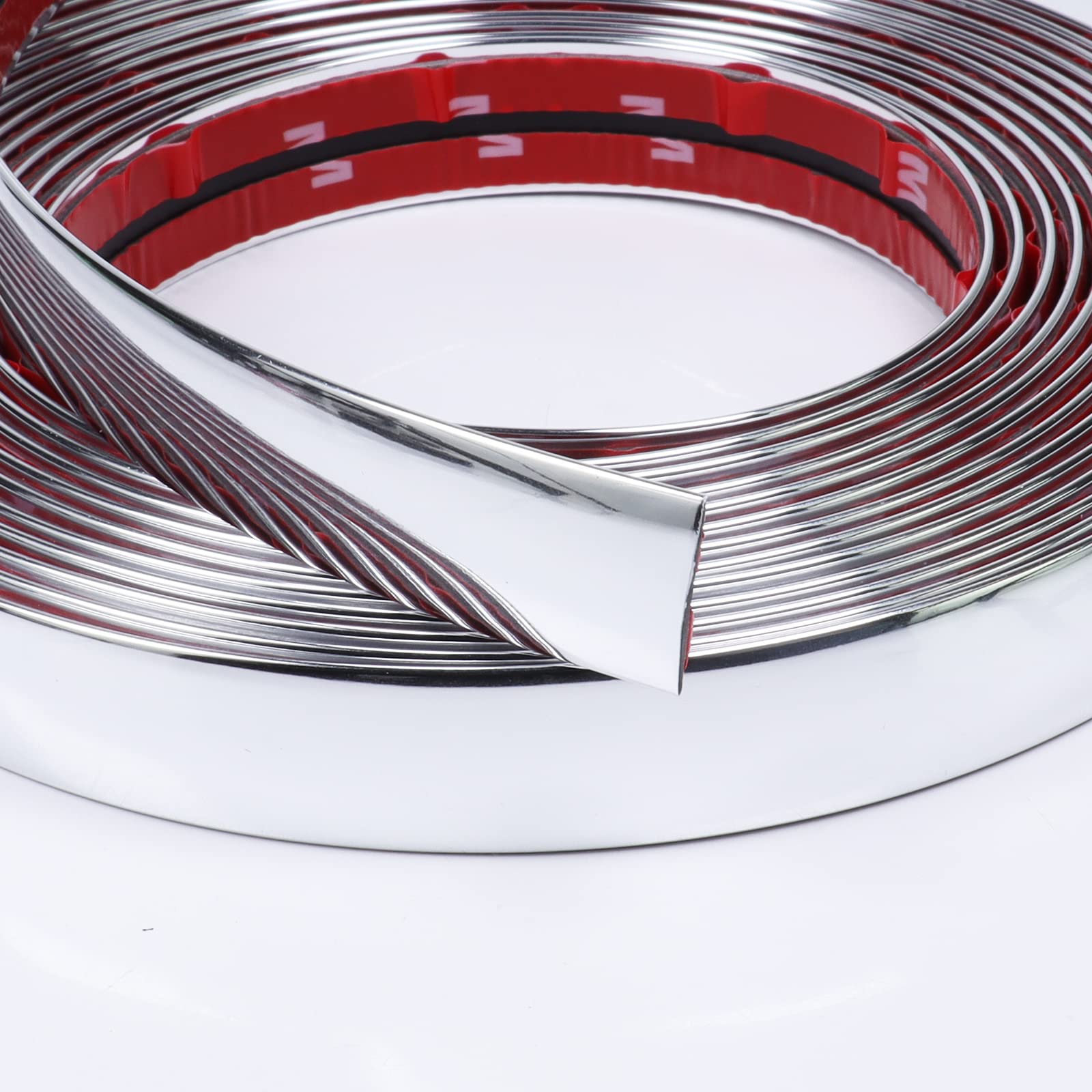 Sbwlkj 25Ft Automotive Chrome Trim Molding 1-3/16''(30Mm) Heavy Duty Car Side Moldings(Self Adhesive) Uv-Protected Scratch-Proof