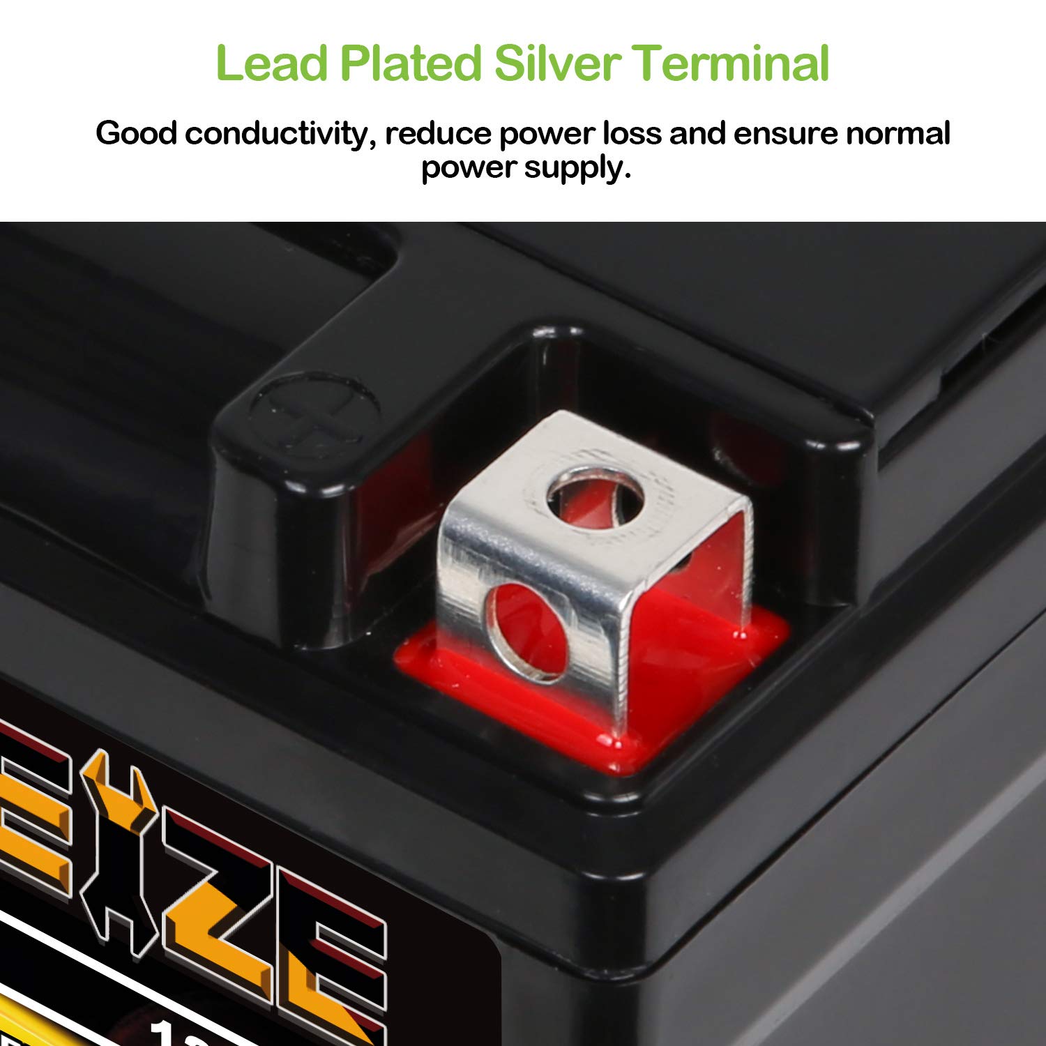 WEIZE YTZ7S-BS AGM Battery Replacement for Honda TRX450ER/TRX450R - 4.49x2.80x4.17 inches