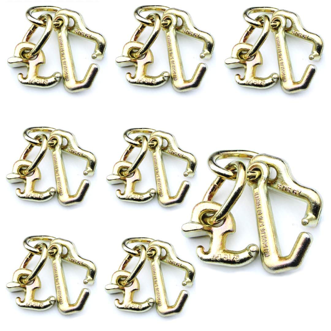 WorldPac (Pack of 8) RTJ Cluster Hook HD Tow Truck Roll Back Wrecker Vehicle Car Hauler Trailer