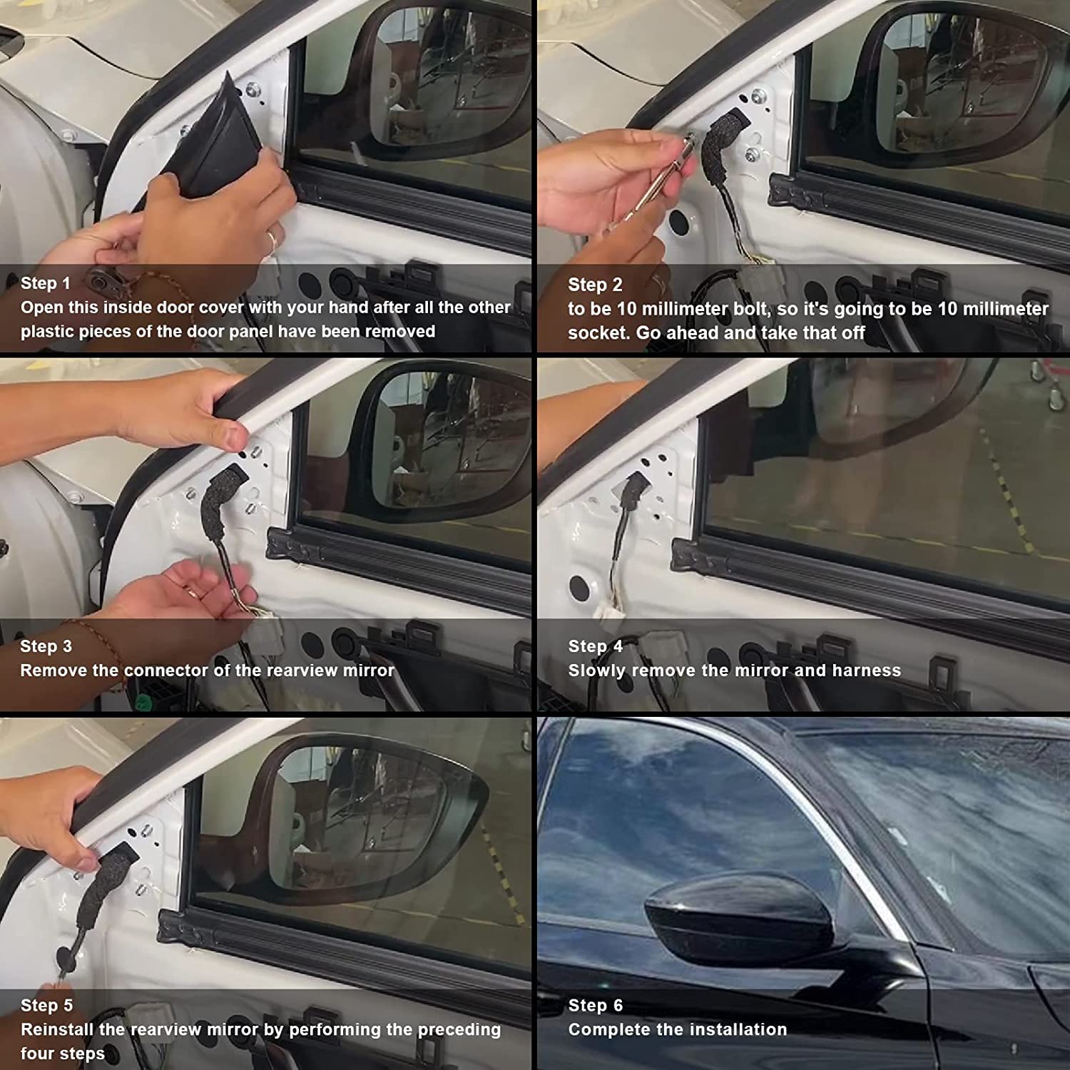 Lqito Left Driver Side Door Mirror For Honda Accord Lx, Sport 2018-2022 ? Power ? Non-Heated No-Turn Signal Match To Black Paint