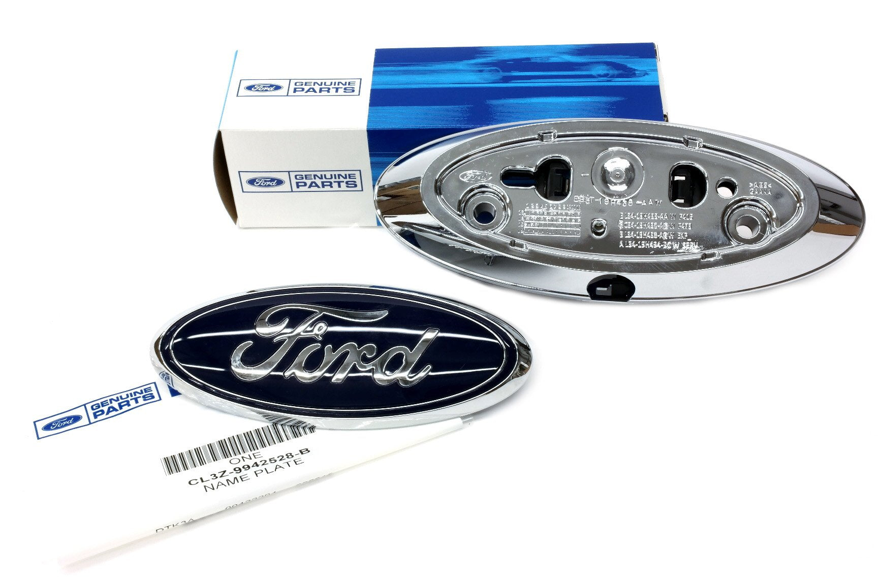 Ford F-150 Tailgate Backup Camera Housing Bezel & Emblem, OEM Model AL3Z-19H511-A, Silver, 2009-2014 Compatibility