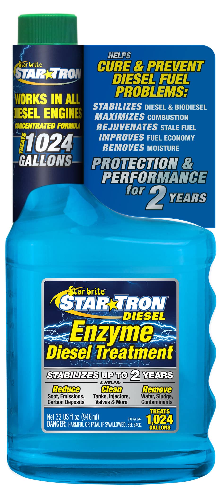 Star Brite Star Tron Enzyme Fuel Treatment - Super Concentrated Diesel Formula - 32 Oz