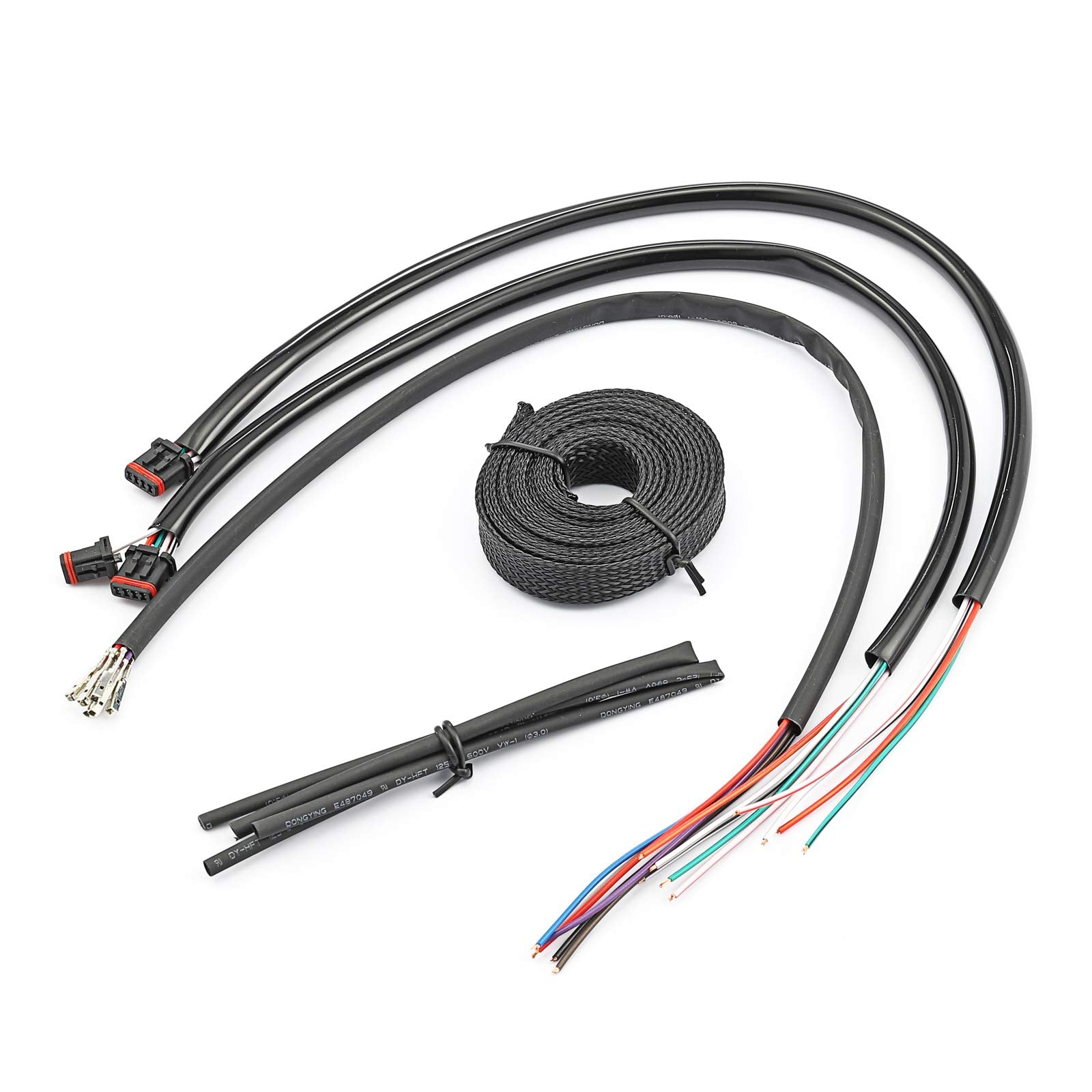 WSays Handlebar Wiring Extension Kit W/Throttle-by-Wire Extend Fit 10''-16'' Handlebar Compatible with Harley Touring Street Ele