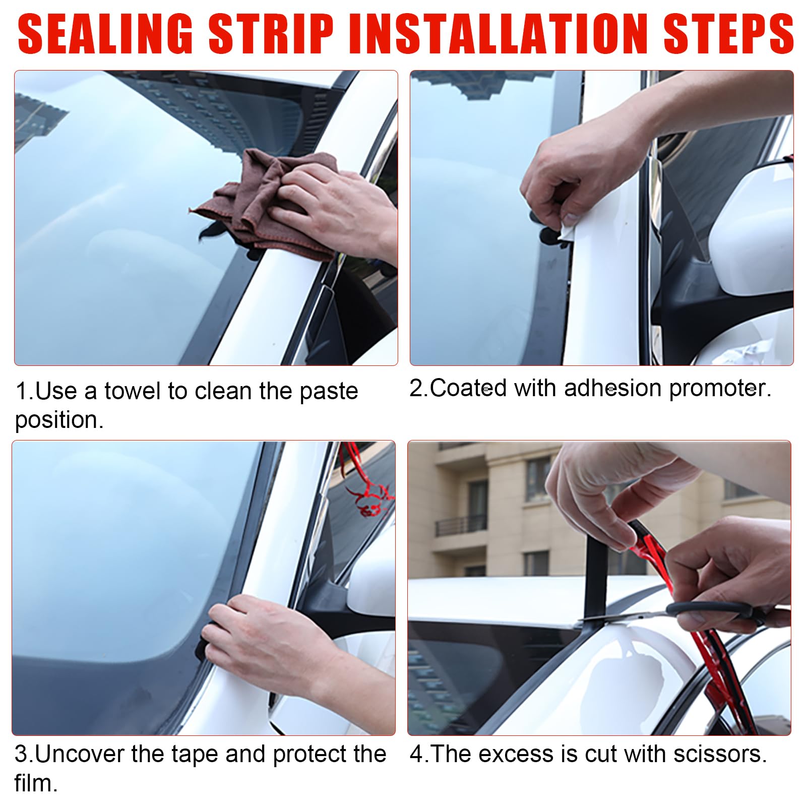 16.4Ft Car Sunroof Seal Car Windshield Seal Strip Universal Windshield Weather Stripping T Shape Windshield Rubber Seal For Roof