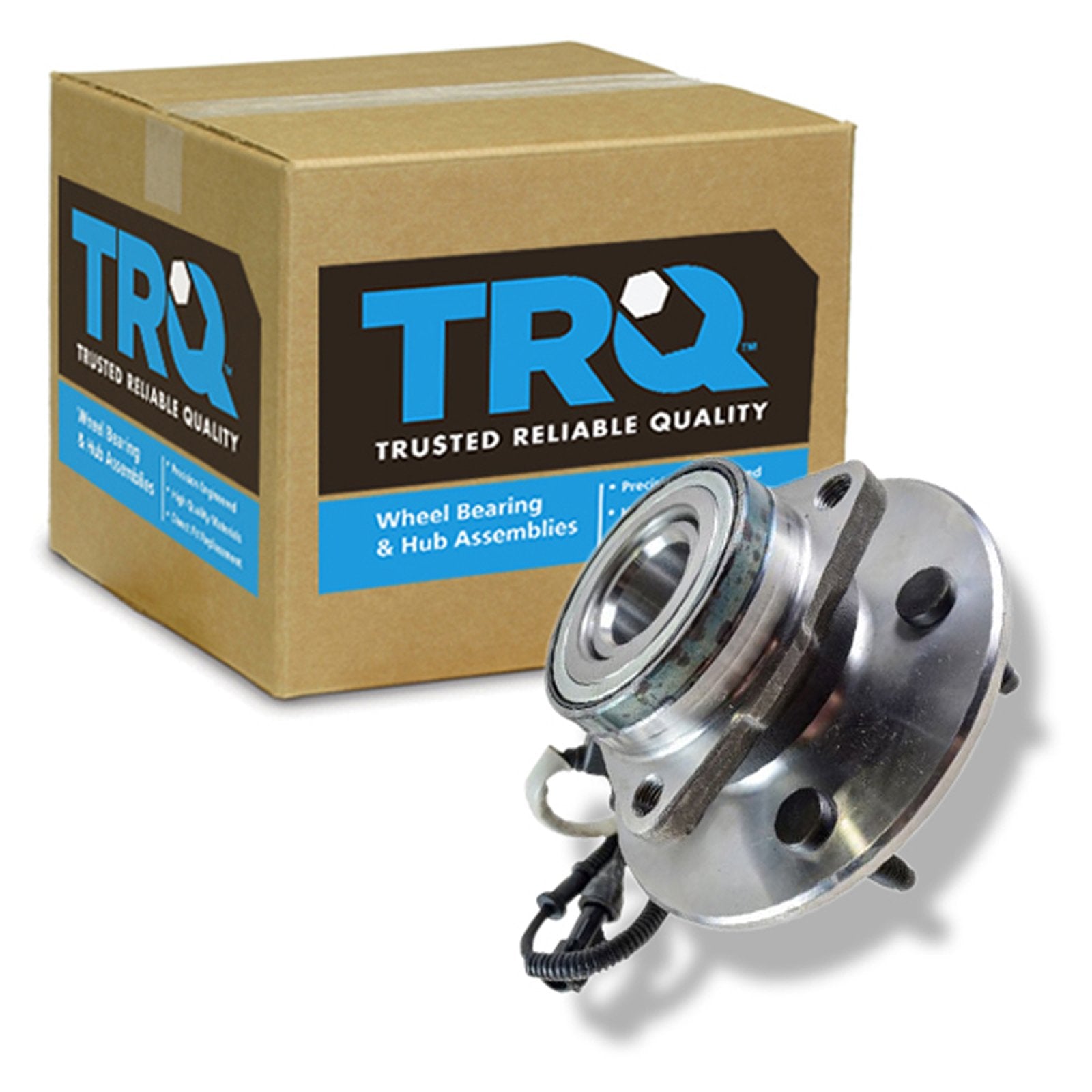 Trq Front Wheel Bearing & Hub Assembly 4Wd With Abs Sensor Compatible With 1997-2000 Ford Expedition 1998-2000 Lincoln Navigator
