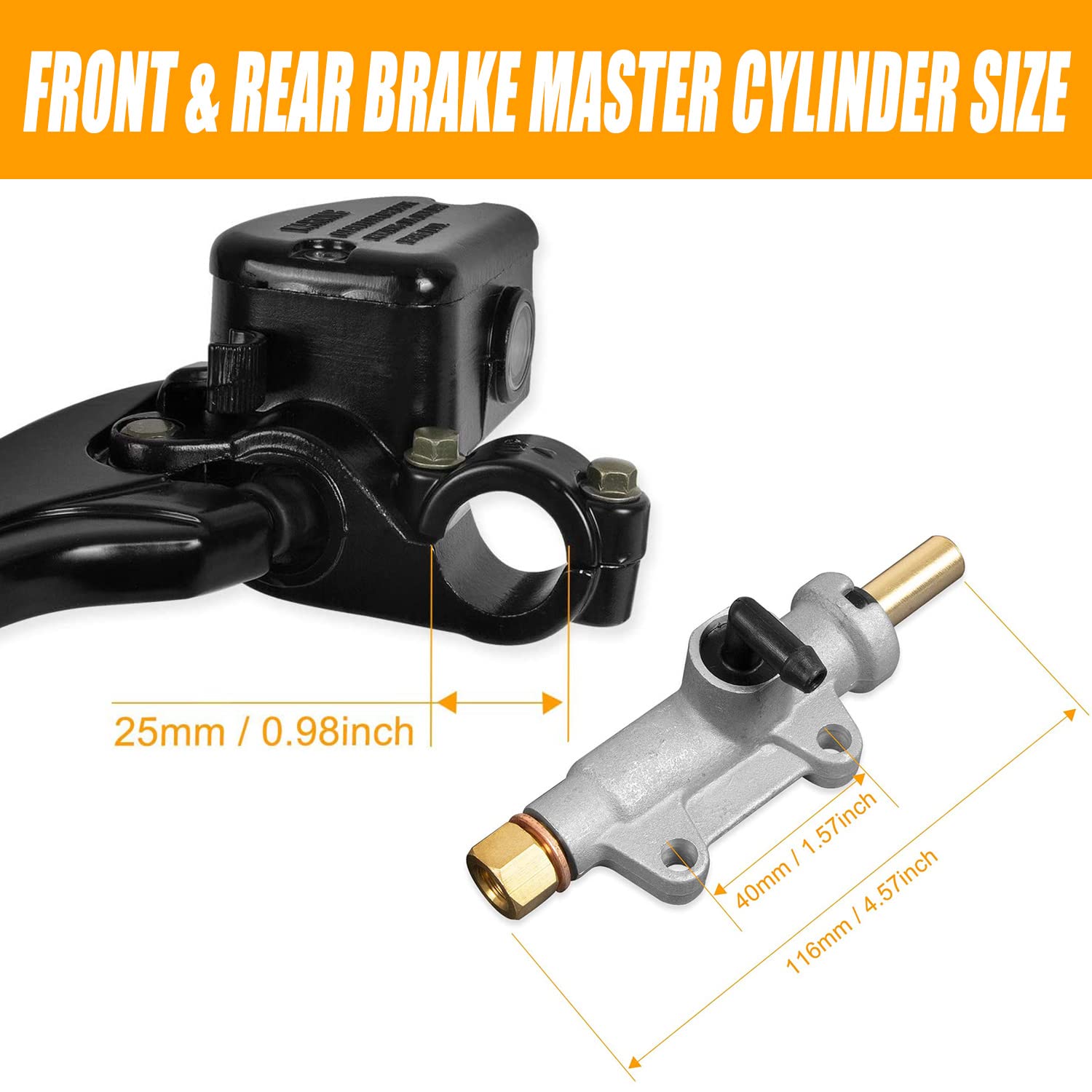 Ransoto Front Left & Rear Brake Master Cylinder Compatible With Polaris Sportsman Magnum Scrambler Trail Blazer Trail Boss 300 3