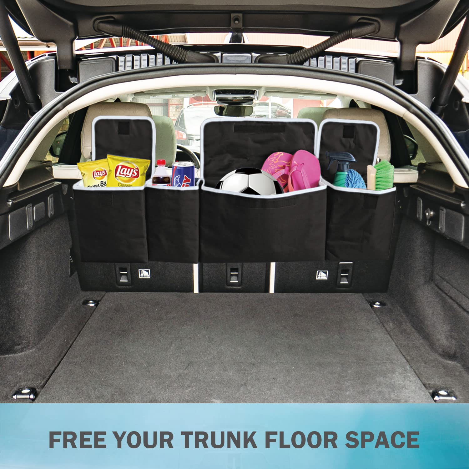 Joysky Car Trunk Organizer, Backseat Hanging Organizer Storage, Large Capacity Seat Back Car Organizer, Sapce-Saving Car Interior Accessories