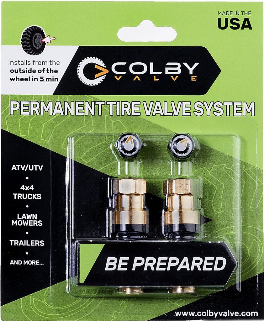 Colby Valve Heavy Duty Metal Valve Stem Replacement Kit for Tubeless Tires - Standard Size, Brass, Quick Install, Made in USA