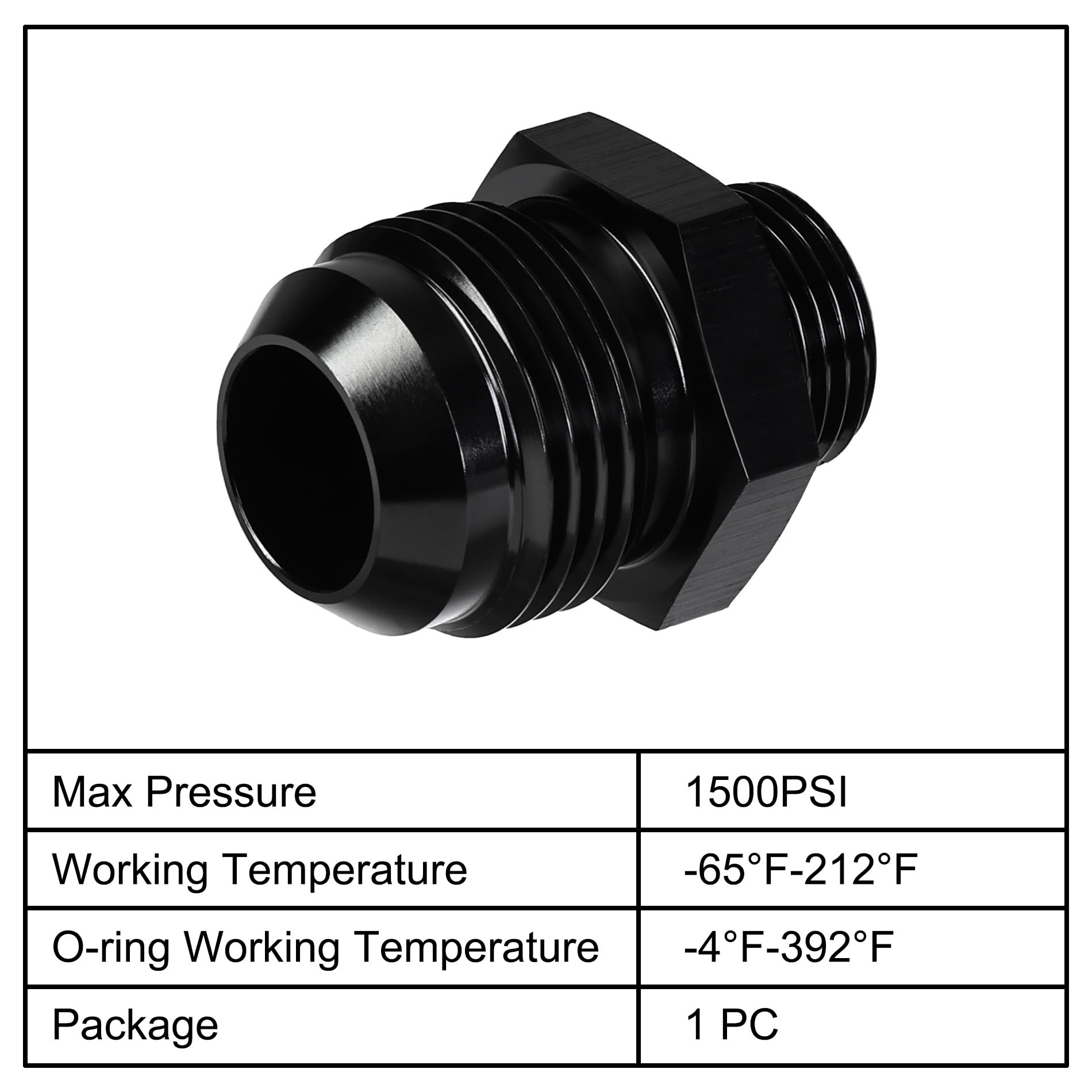 Evil Energy 12An Flare To An8 Orb Male O-Ring Fitting Adapter 2Pcs