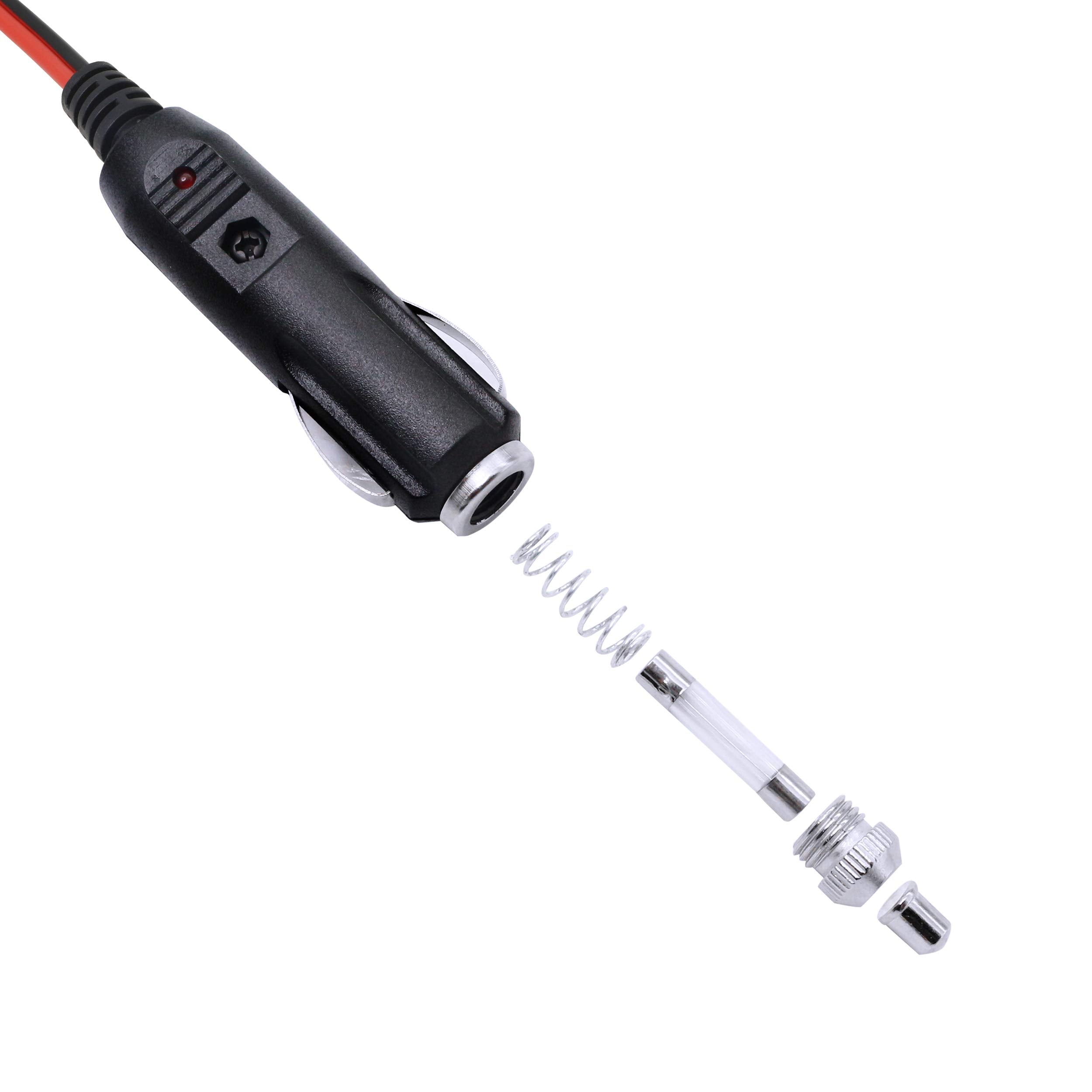 CERRXIAN Cigarette Lighter Plug to EC5 for Battery Booster, 40cm, 12V/24V, Black