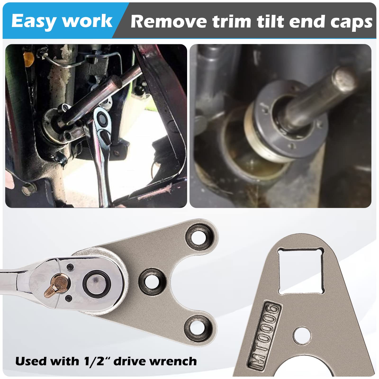 Sunluway Trim/Tilt Pin Wrench for Yamaha Suzuki Honda Outboards - MT0006-32mm x 4/4.5mm, Hydraulic Cylinder Cap Removal Tool