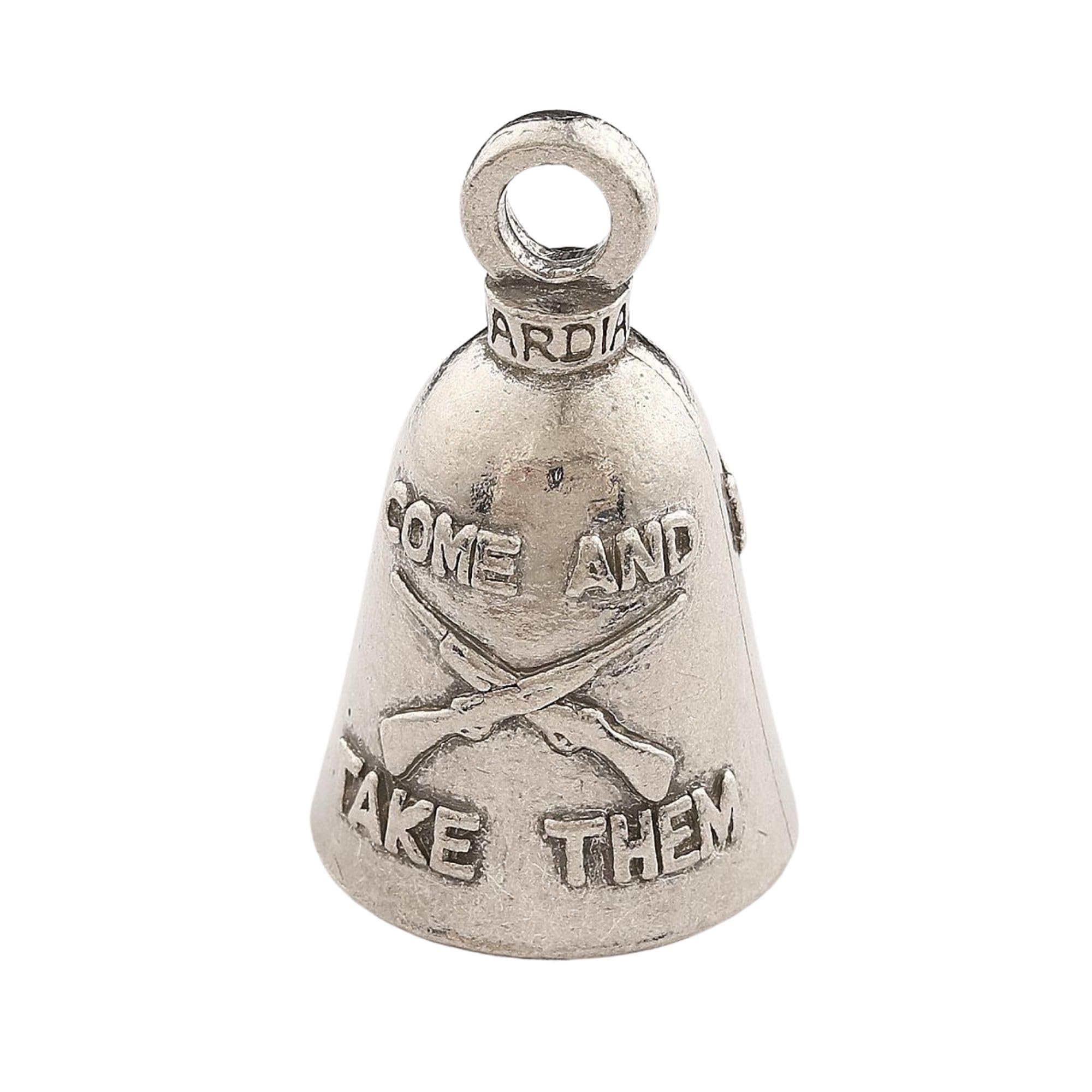 Guardian Bell Come And Take Them Good Luck Bell W/Keyring & Black Velvet Gift Bag | Motorcycle Bell | Lead-Free Pewter | Good Lu