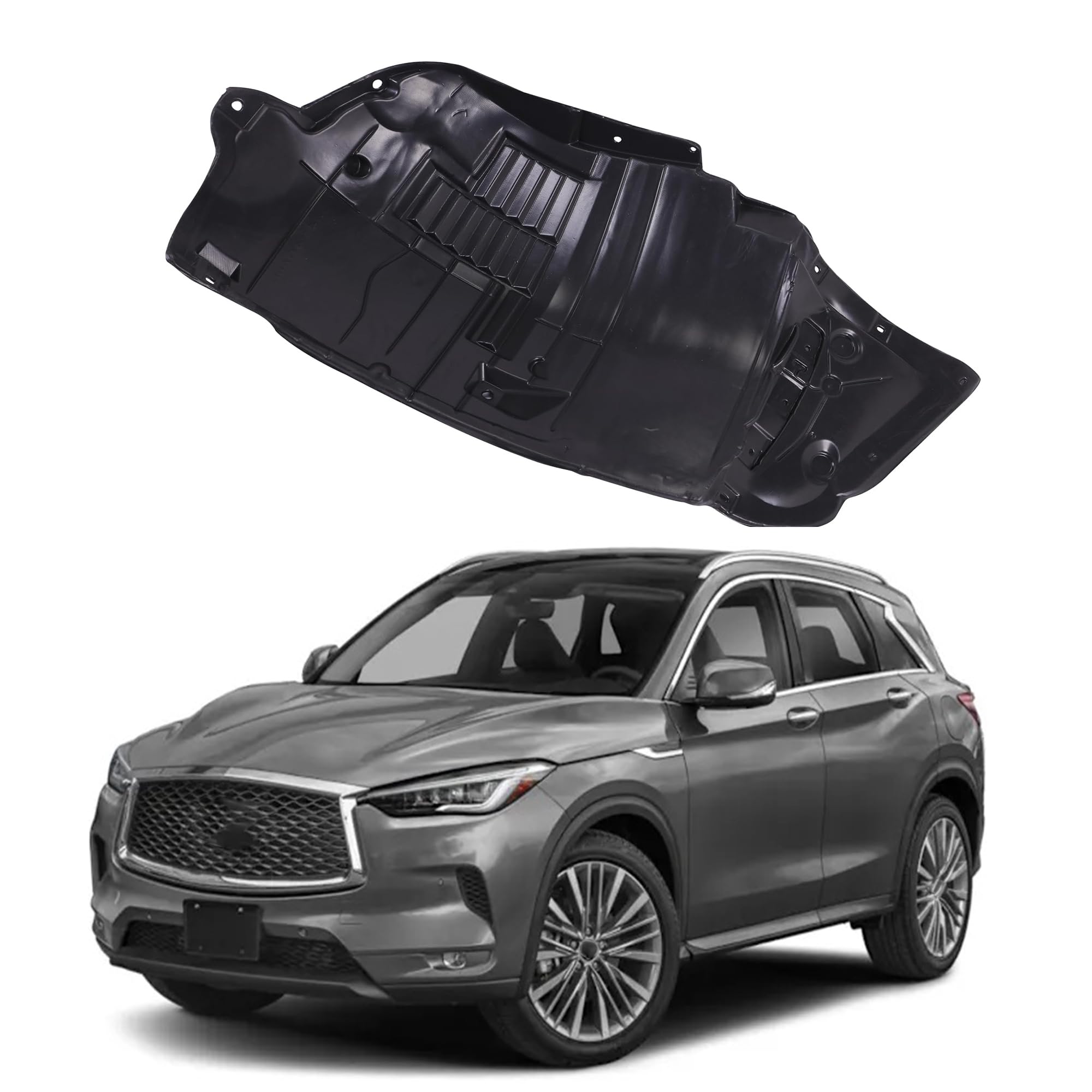 Fender Liner Left Inner Front Wheel Liner Splash Shields Guard Compatible with 2014-2023 Infiniti Q50 Driver Side New Replacemne