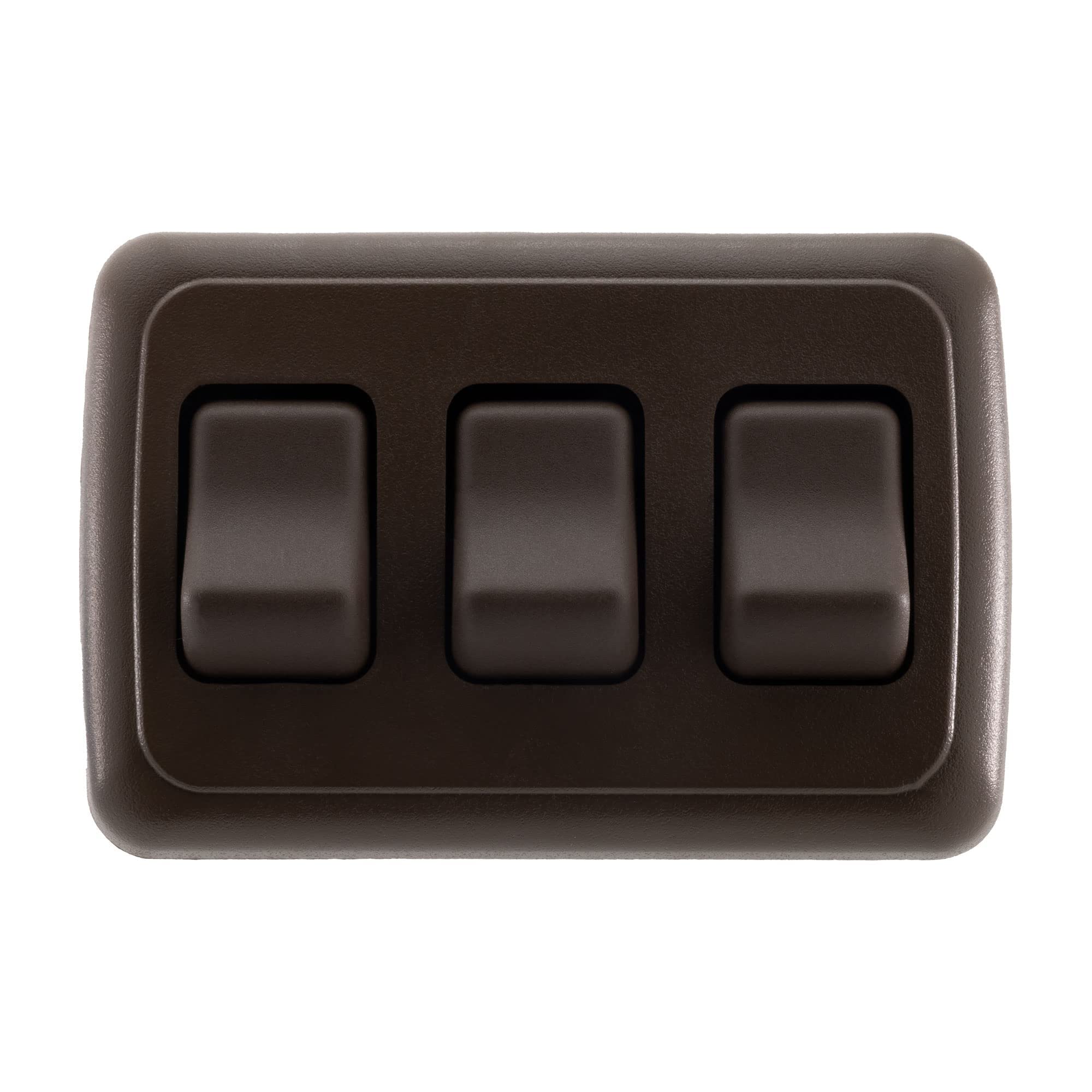 American Technology Components Triple Spst On-Off Switch With Bezel, 12-Volt, For Rv, Trailer, Camper (Brown)