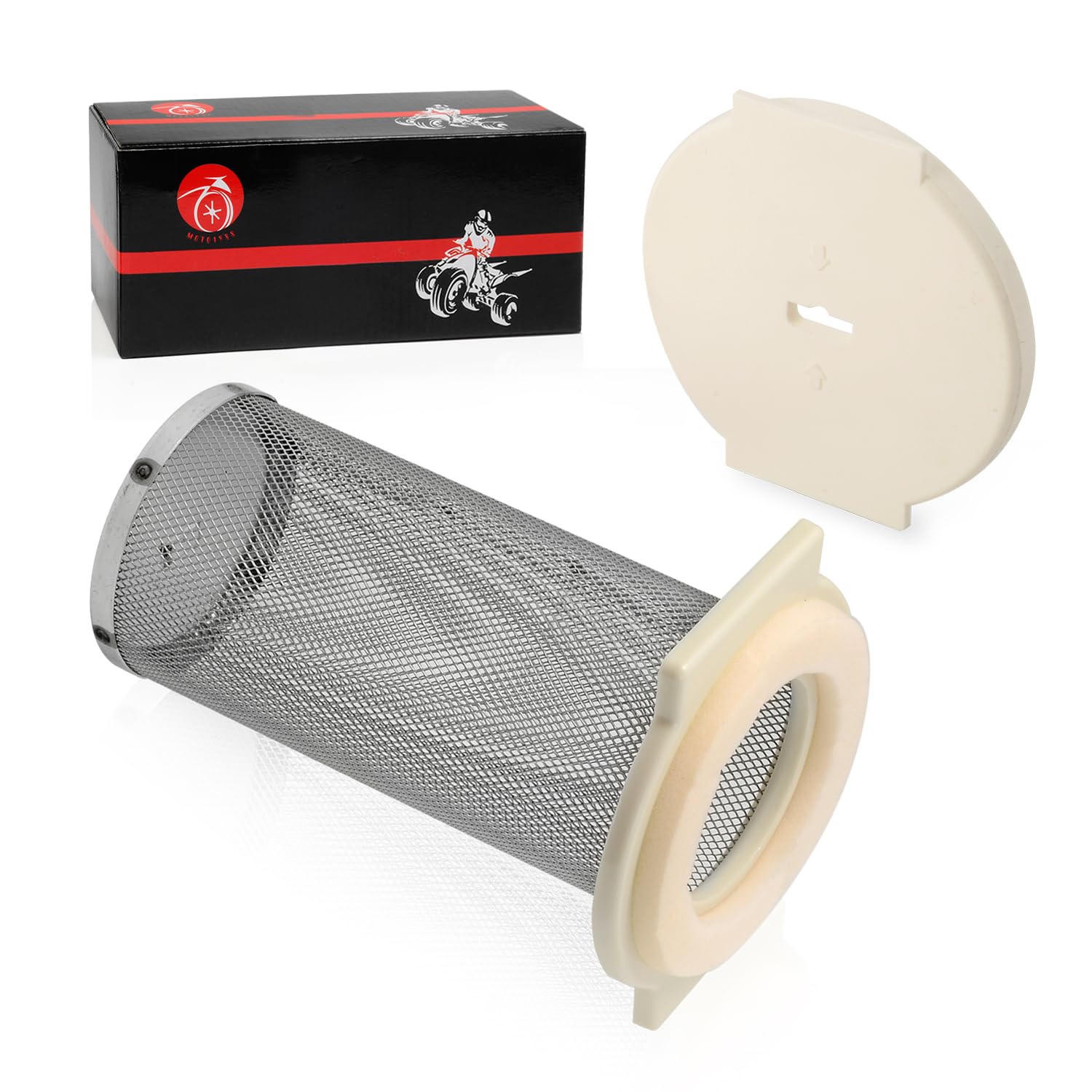 Air Filter Cage Guide & END CAP For Yamaha Big Bear 350 Moto-4 250 350 Timberwolf 250 YFB250 1987-2000 Kodiak 400 1993-1999 1YW-