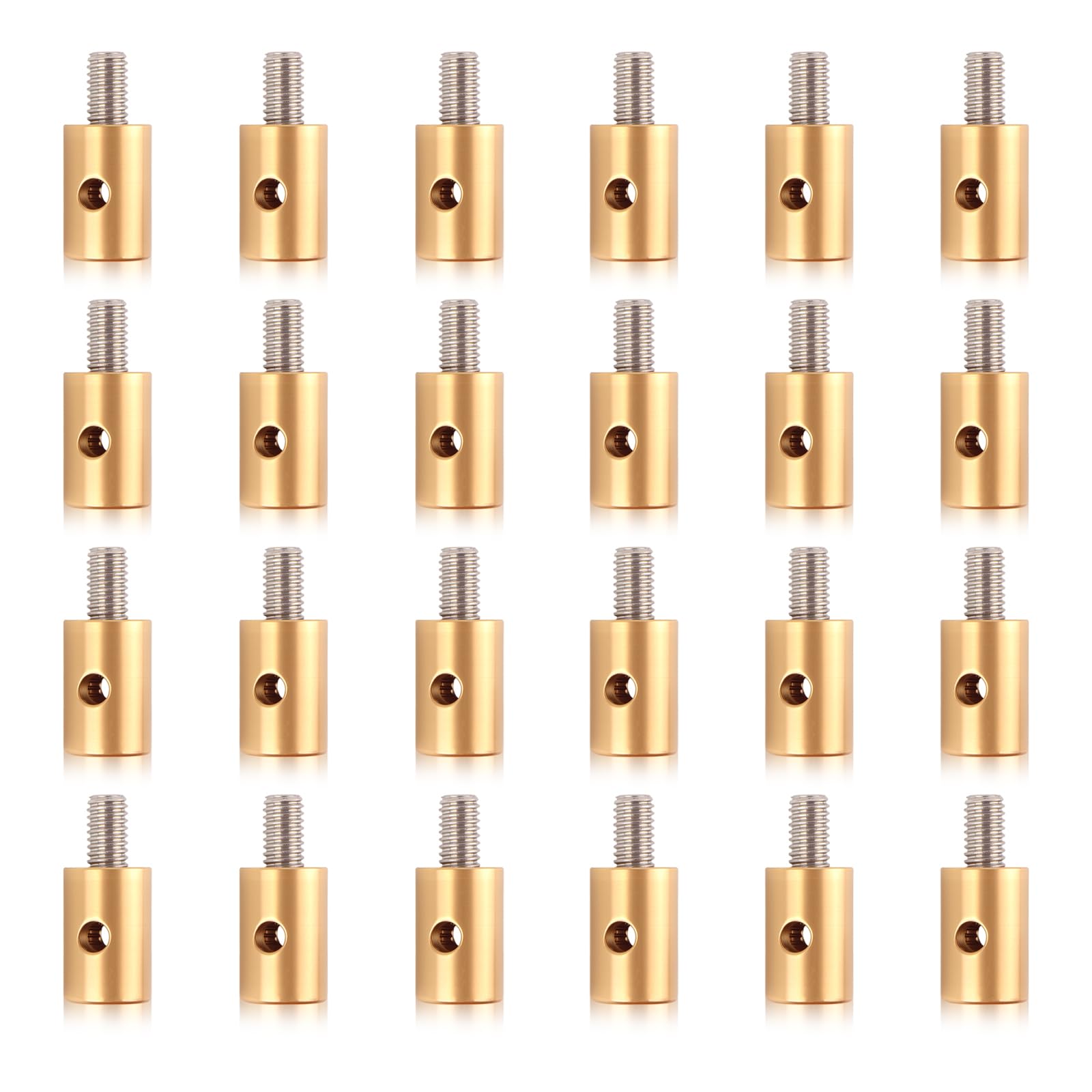 VKQTS 24PCS 6mm Throttle Cable Ends Kit Solderless,Brake & Throttle Cable Repair Kit Cables Stop with Nipple Screws,Universal Th