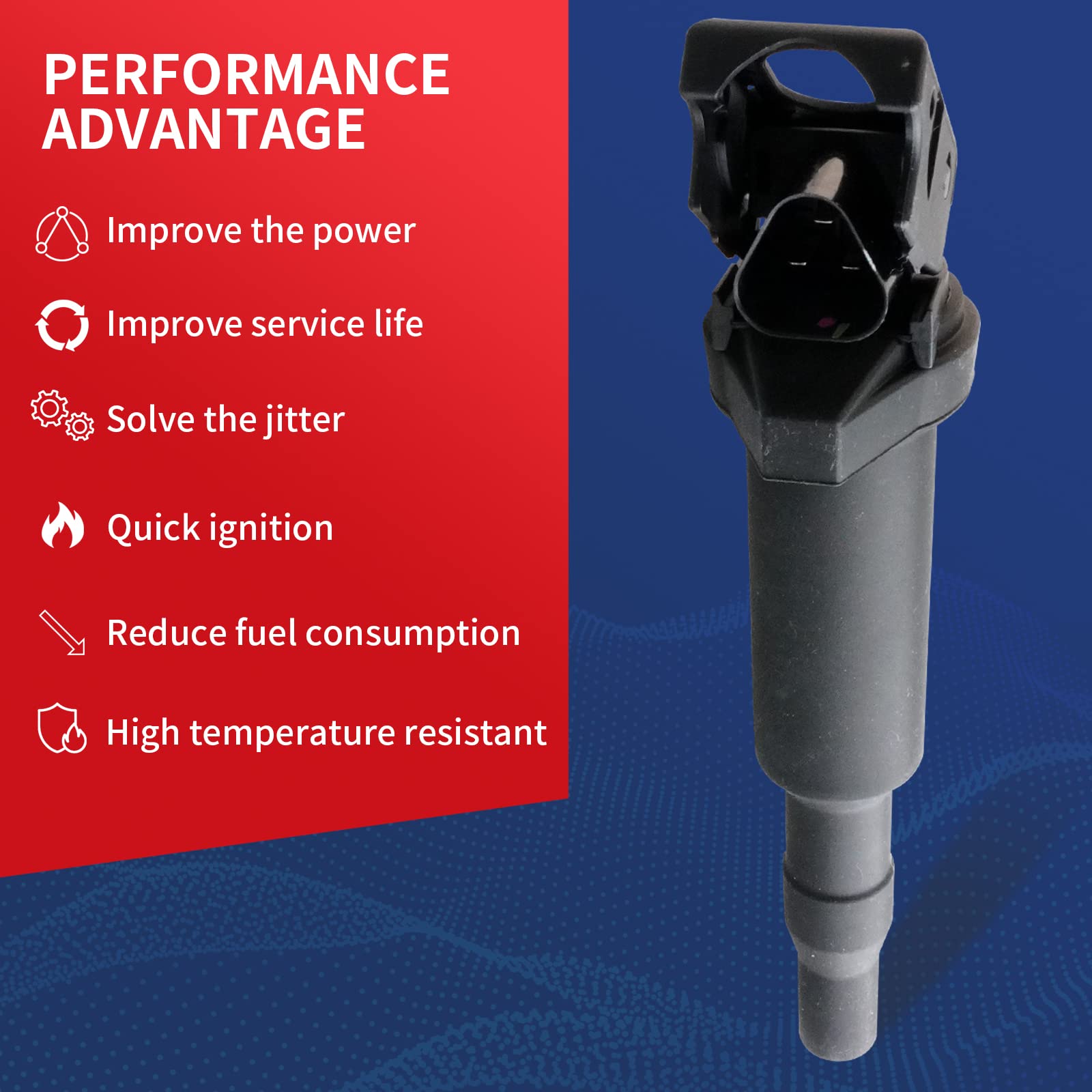 DrCax Ignition Coil UF592 for BMW 2.5L-4.8L Engines - Compatible with 325Ci, 328i, 330Ci, 335i,