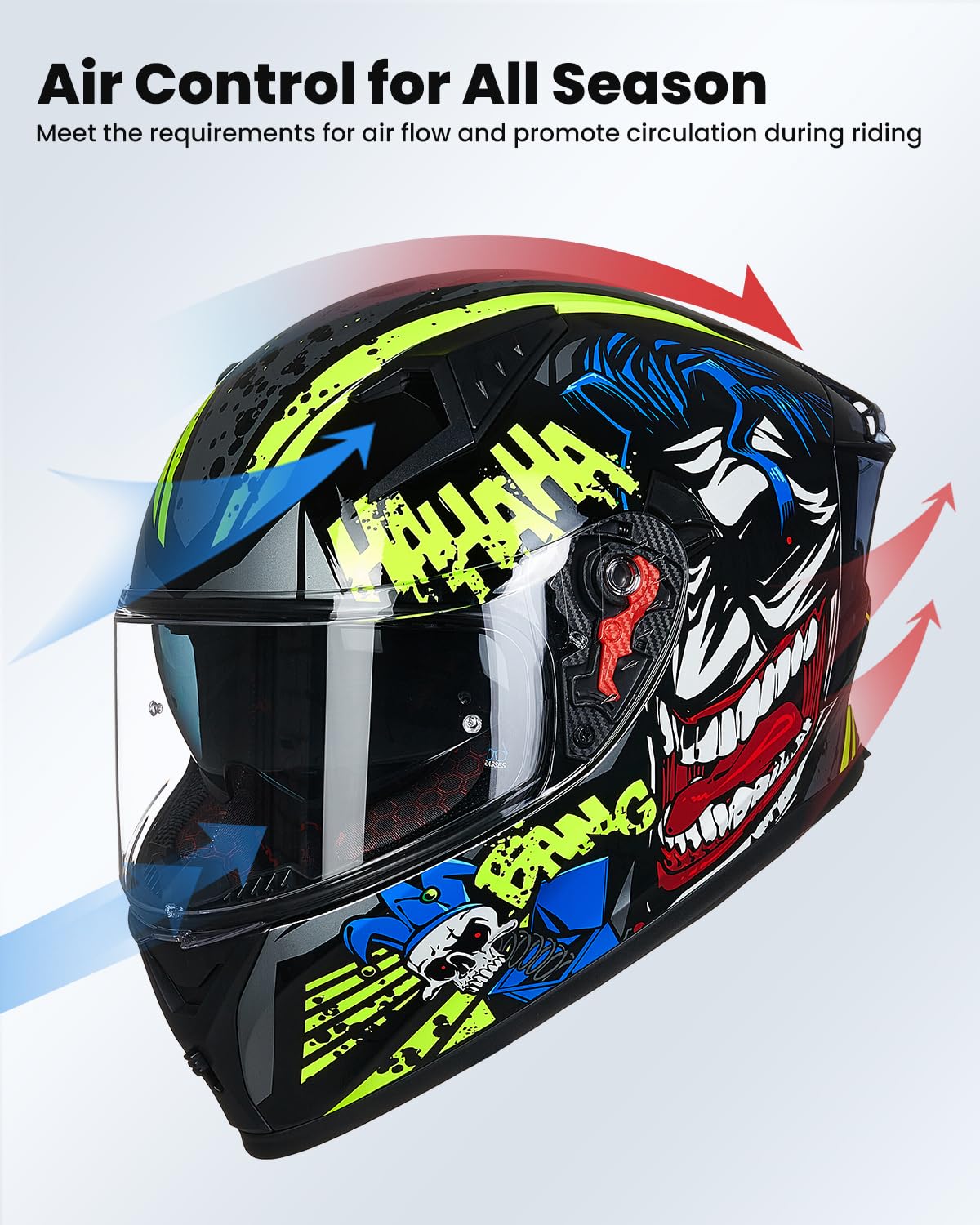 Ilm Motorcycle Helmet Full Face With Pinlock Compatible Clear&Tinted Visors And Fins Street Bike Motocross Casco Dot Model Z501(Surprise Yellow, Xx-Large)
