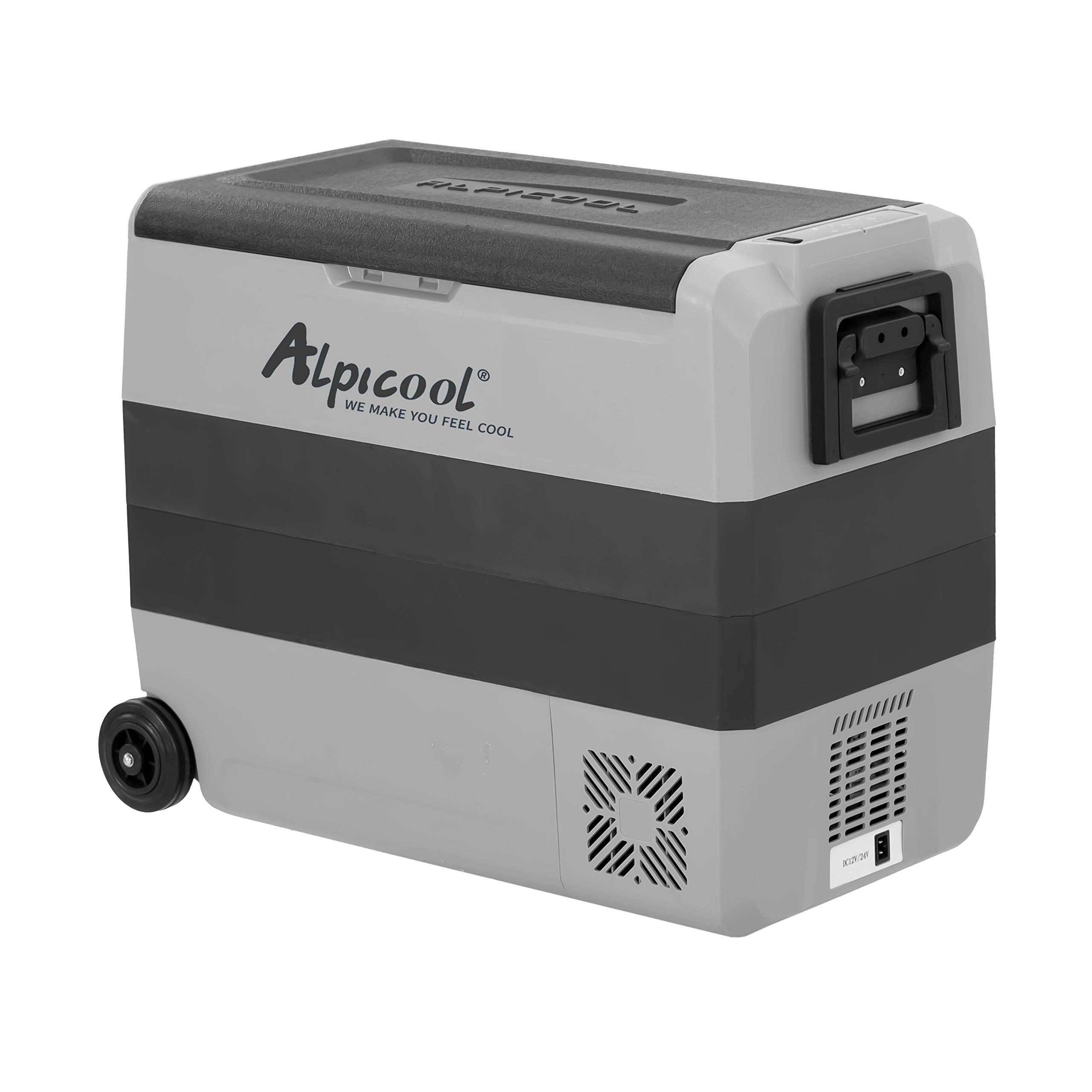 Alpicool T60 Dual Temperature Control 12 Volt Refrigerator 63 Quart Portable Car Fridge Freezer (-4F~68F) For Truck, Rv, Boat, C