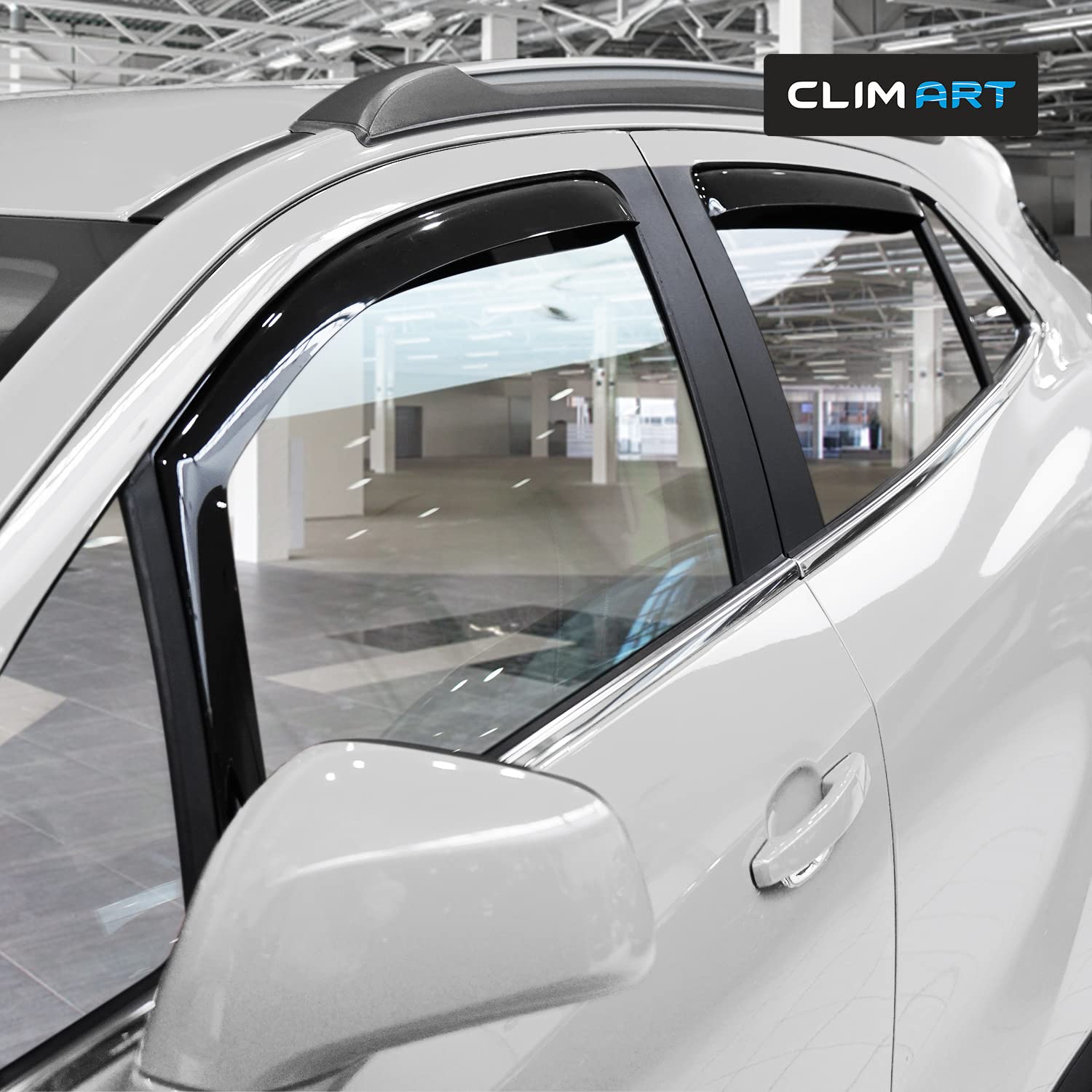 Clim Art In-Channel Incredibly Durable Rain Guards For Chevrolet (Chevy) Trax 2014-2022/Buick Encore 13-22, Original Window Defl